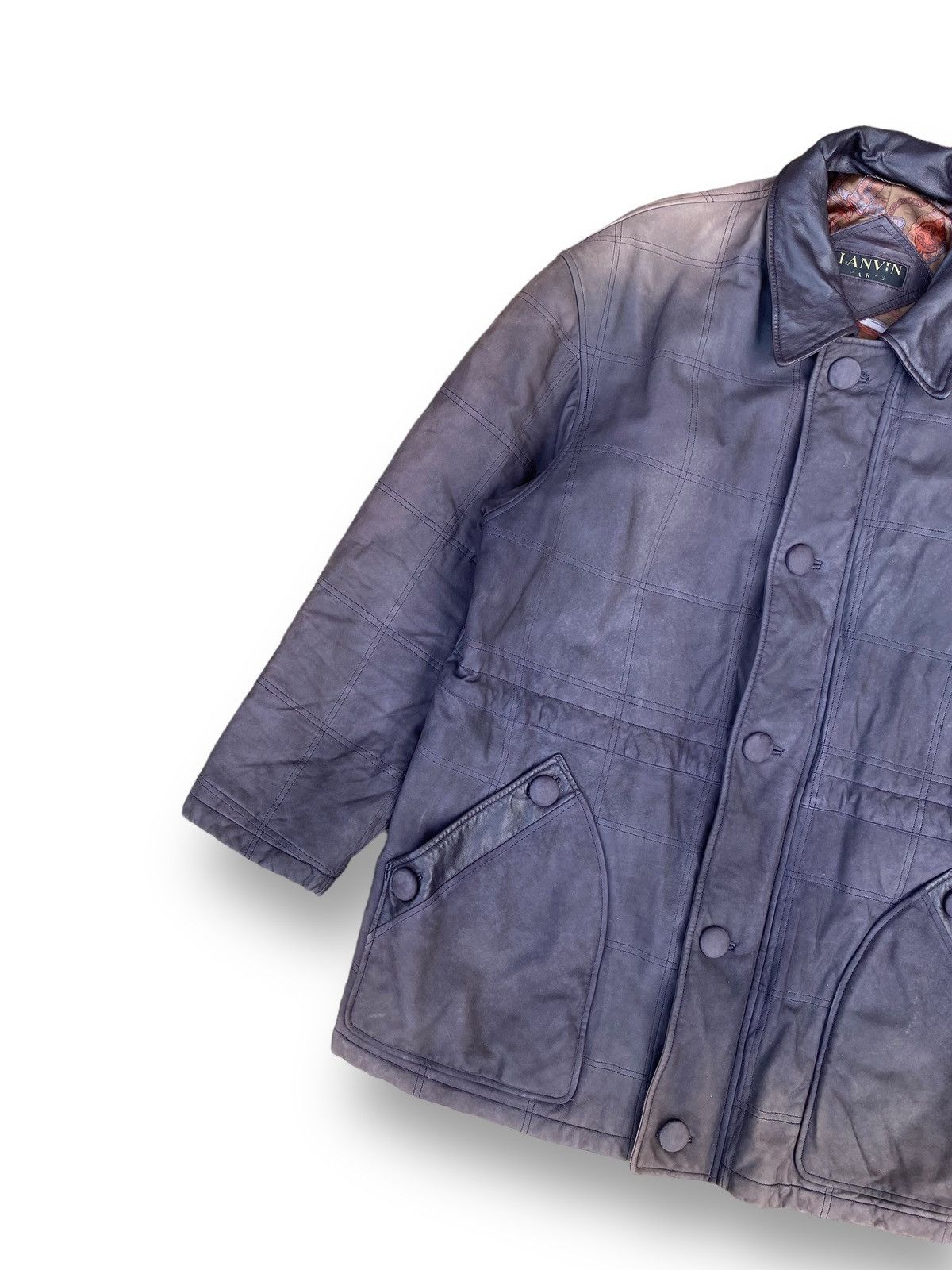 Lanvin Vintage Lanvin Paris Overcoat Beautiful Sun Faded. #C7 Size US XL / EU 56 / 4 - 2 Thumbnail