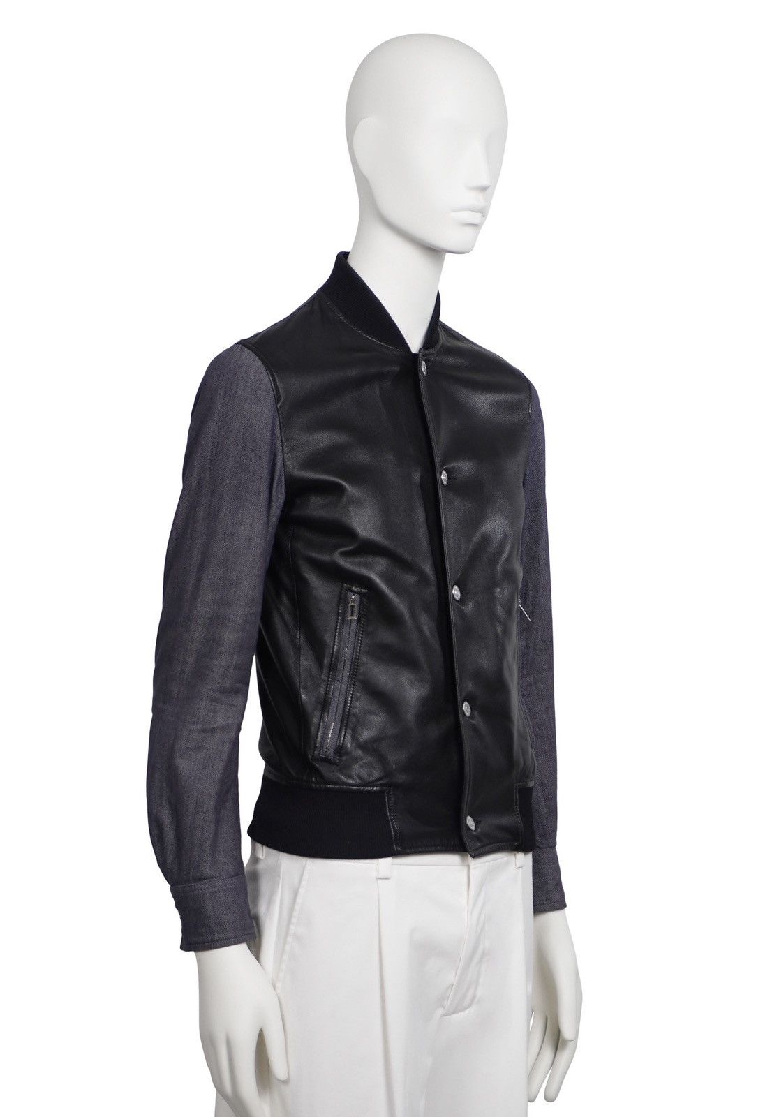 Dior DIOR HOMME F/W 2013 Leather/Denim Hybrid Jacket 44 Size US S / EU 44-46 / 1 - 8 Thumbnail