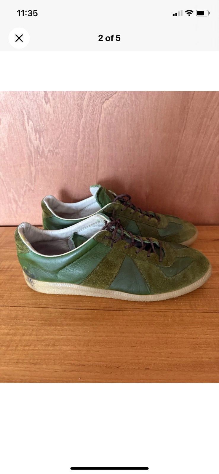Maison Margiela Maison Margiela ‘GATS’ Green Colorway Size US 12 / EU 45 - 12 Thumbnail