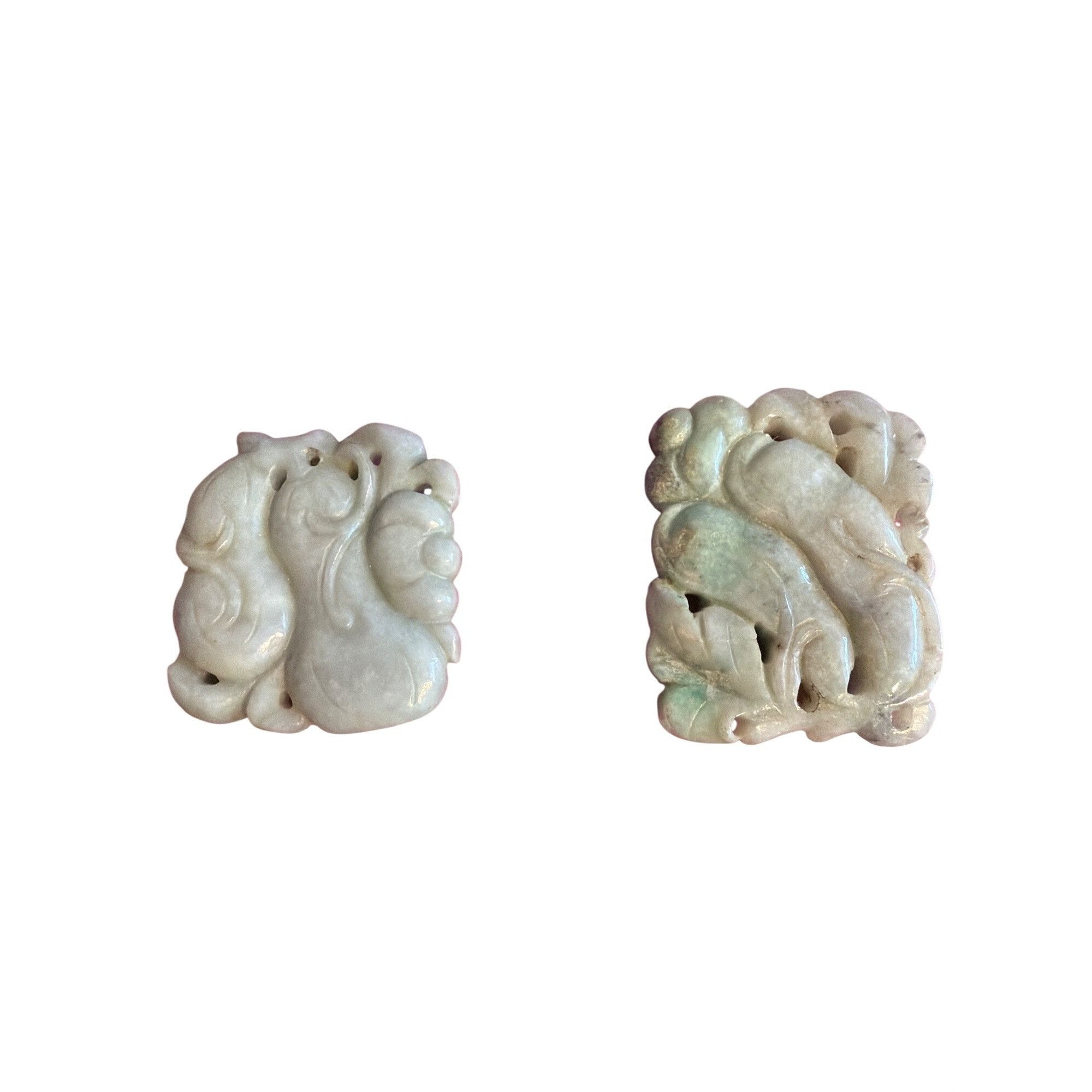 Other 4 Jade Pendants Charms Celtic Knot Floral Plants 1.25" 1.5" Size ONE SIZE - 3 Thumbnail