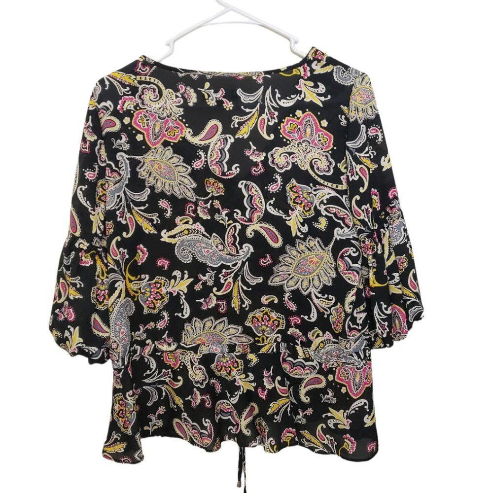Other CT228 Ladies Rafaella Floral & Paisley Design Blouse M Size M / US 6-8 / IT 42-44 - 4 Thumbnail