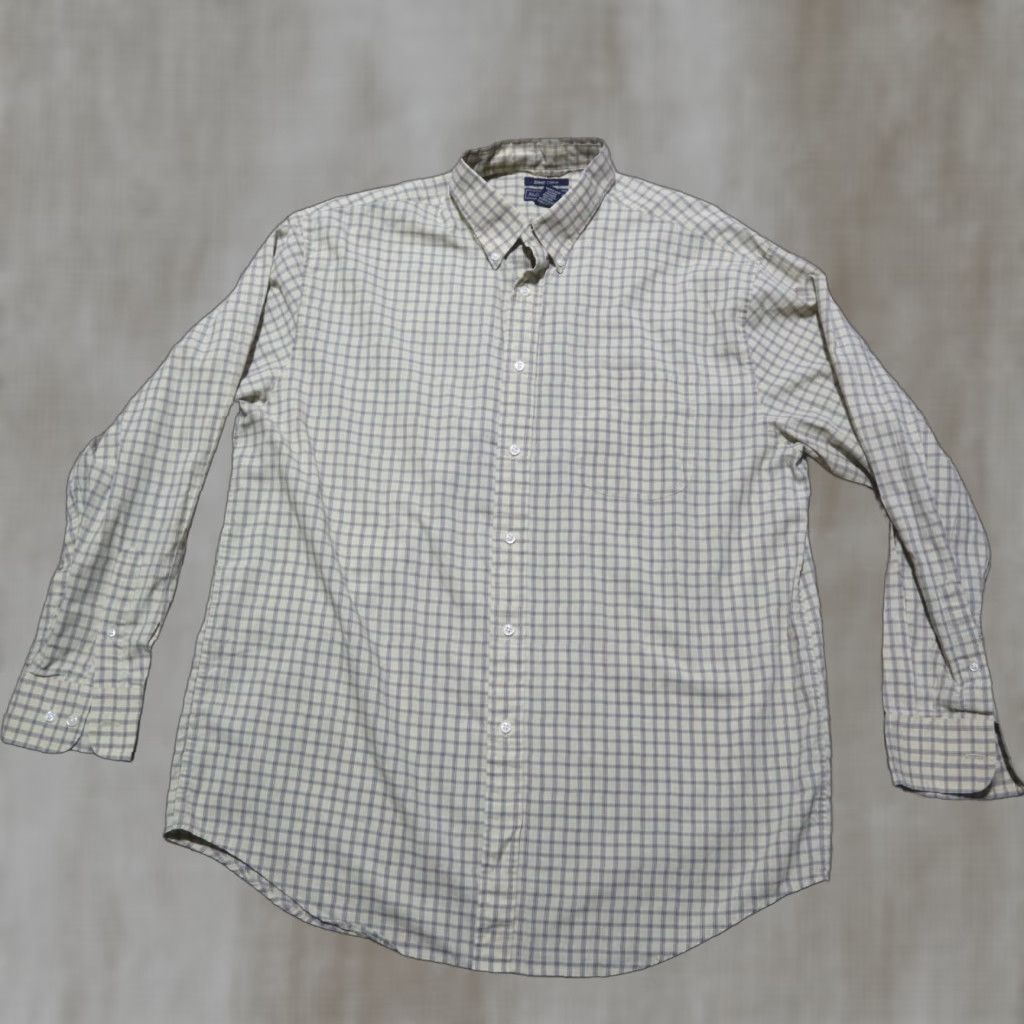 Vintage Saddlebred Shirt Button-Up Long Sleeve Plaid Tan Brown Pocket Men L Size Size US L / EU 52-54 / 3 - 1 Thumbnail