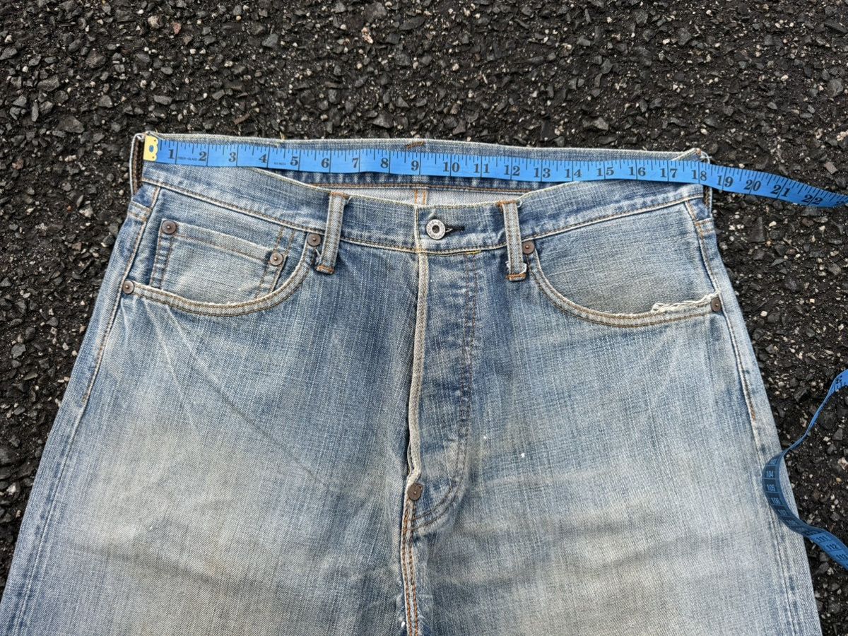 Evisu VINTAGE EVISU BUTTON FLY FADED RIPPEP JEAN DENIM PANTS Size US 36 / EU 52 - 10 Thumbnail