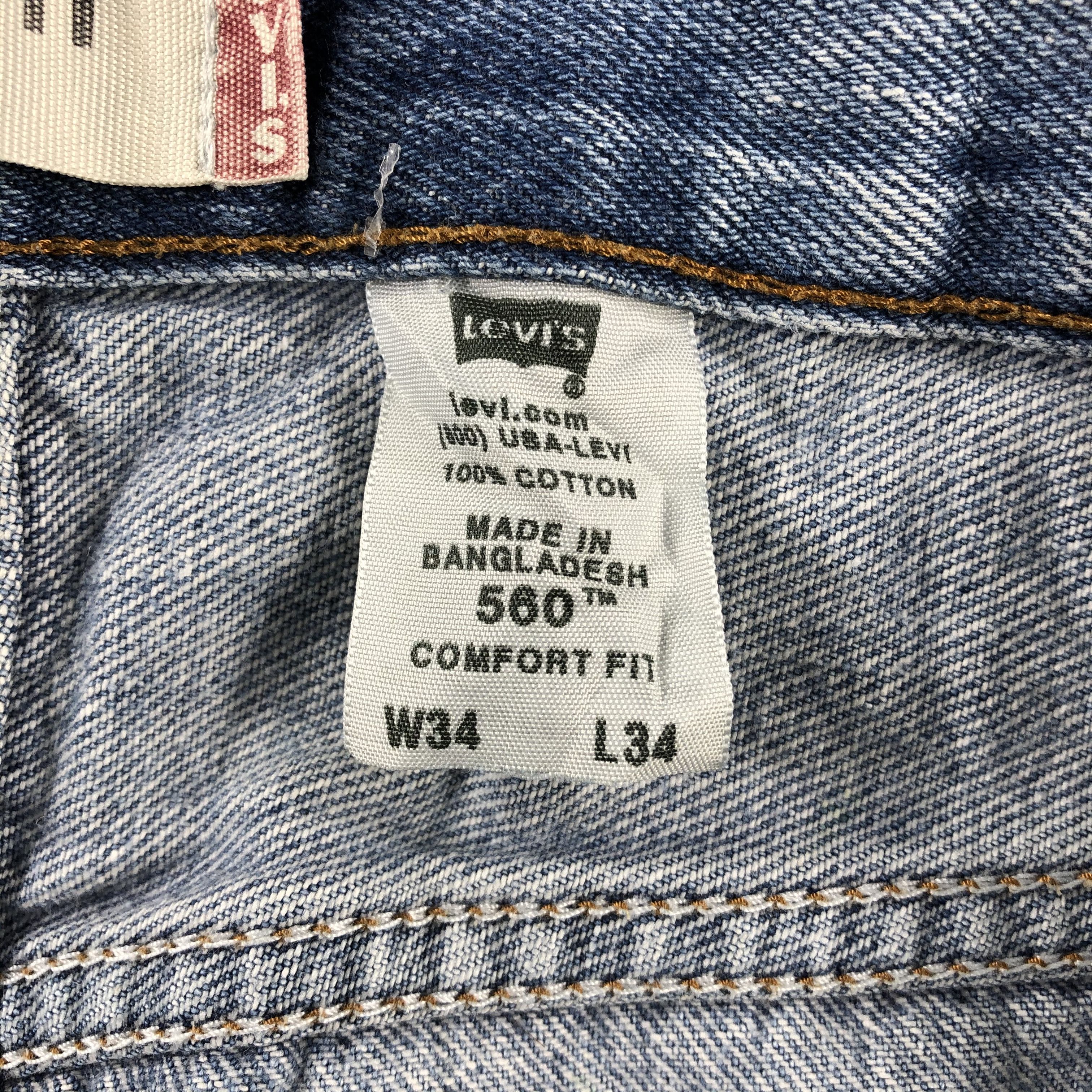 Levi's Vintage Blue Wash Levis 560 Jeans-J2651 Size US 33 - 9 Thumbnail