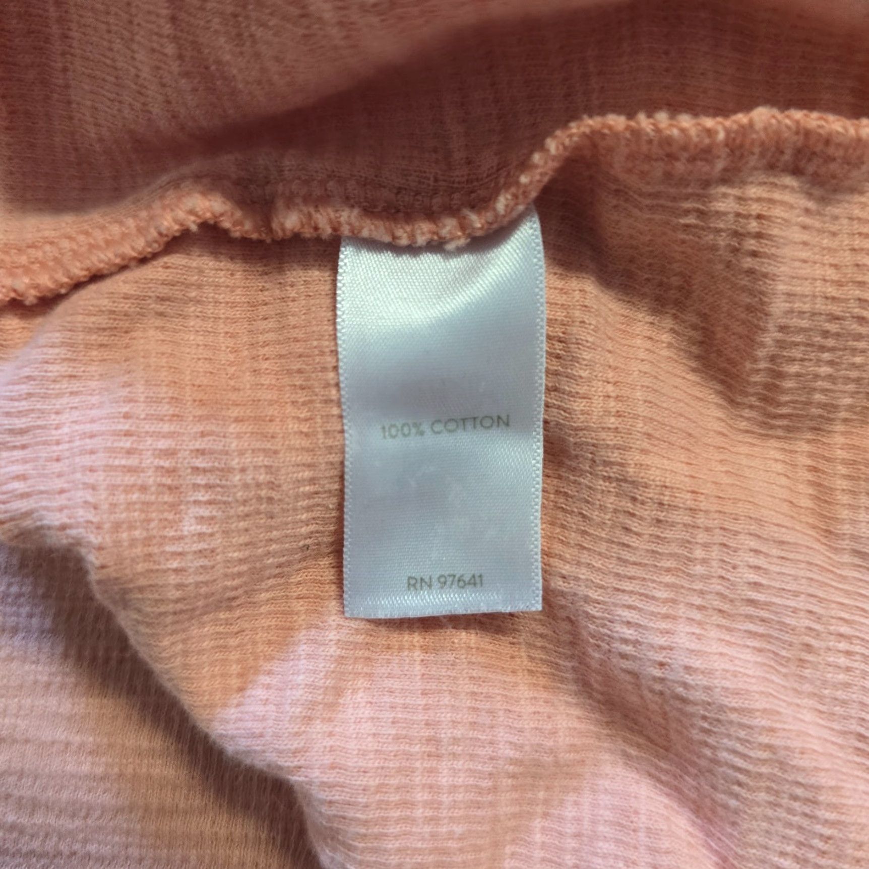 J. Jill J Jill Top Women Size 2X Orange Thermal Henley 3/4 Sleeve Stretch Casual Capsule Size XXL / US 16-18 / IT 52-54 - 7 Thumbnail