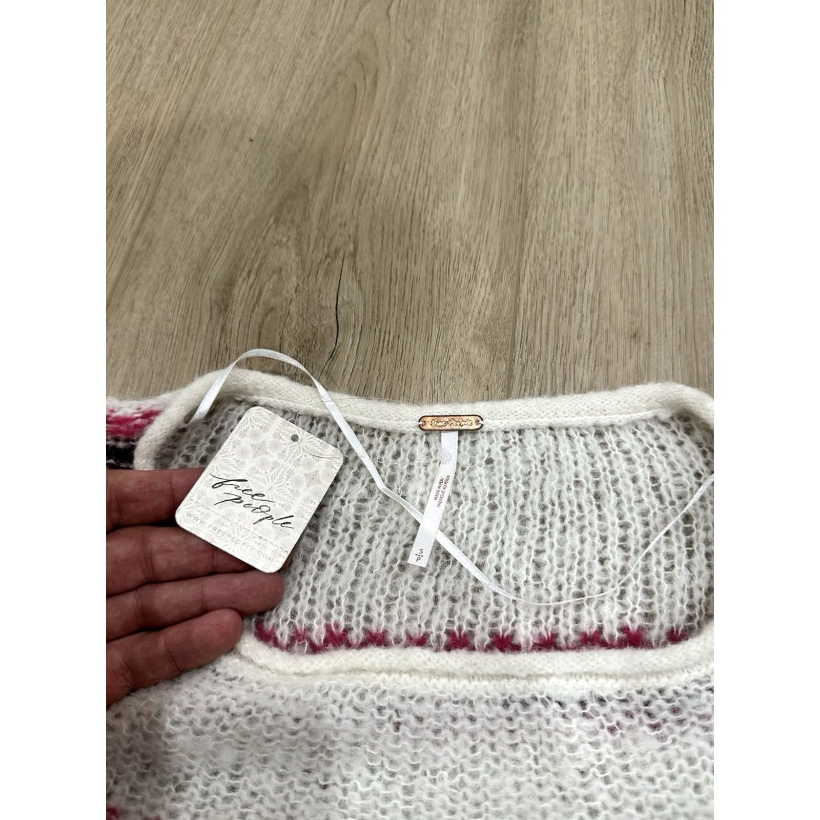 Free People Free People Sweater Small Multicolor Striped Alpaca Blend Boat Neck Dolman Sleeve Pullover Women Size S / US 4 / IT 40 - 6 Thumbnail