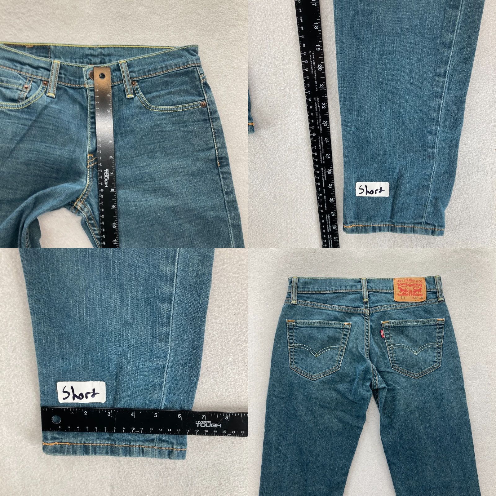 Levi's Levi's 511 Jeans Mens 29x30 Slim Straight Leg Blue Stretch Denim Mid Rise Casual Size US 29 - 8 Thumbnail