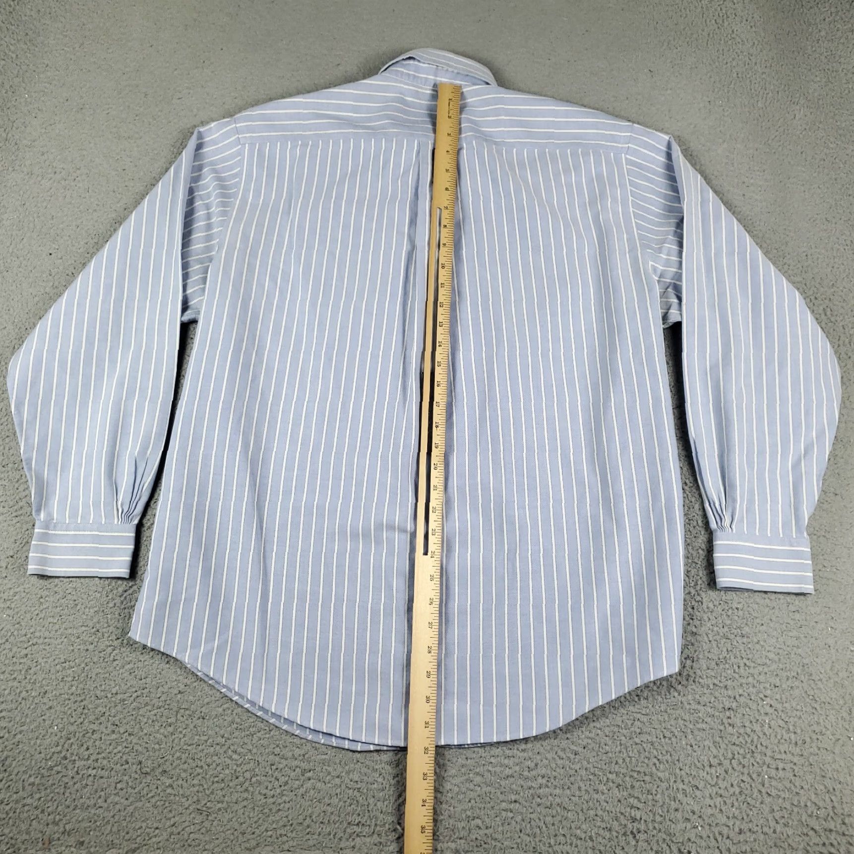 Brooks Brothers VINTAGE Brooks Brothers Shirt Men's Large Blue Striped Casual Button Up Long Sleeve Size US L / EU 52-54 / 3 - 6 Thumbnail