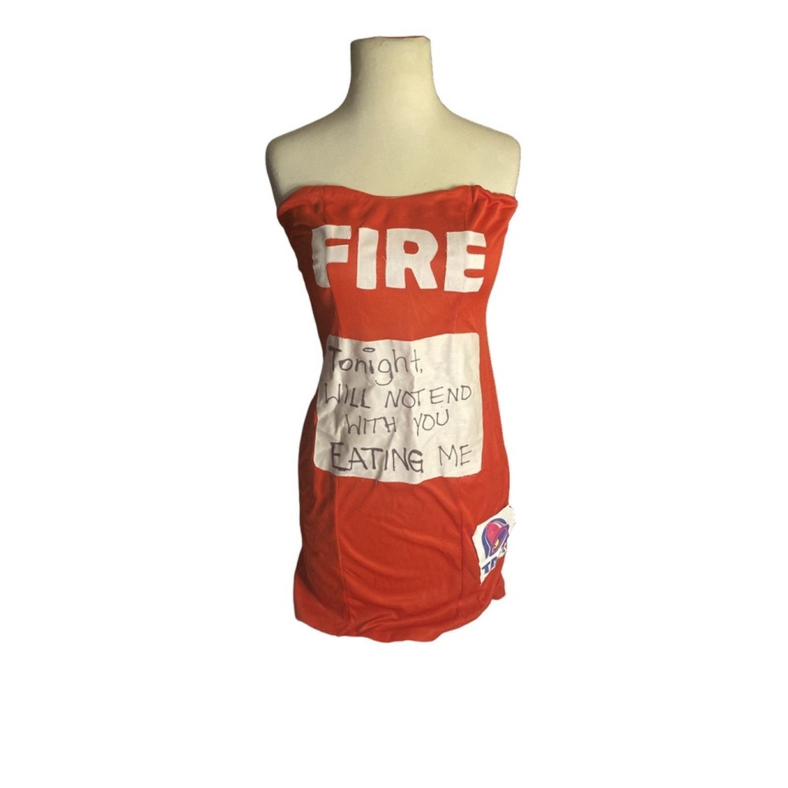 Handmade Handmade Taco Bell Fire Sauce Dress Funny Meme Tube Dress Size S / US 4 / IT 40 - 2 Thumbnail