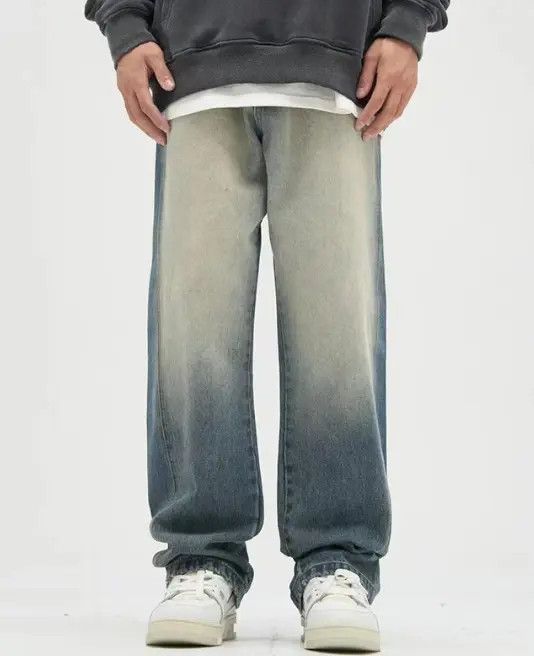 Japanese Brand Haseki x Aoba Washed distressed straight loose jeans y2k Size US 34 / EU 50 - 6 Thumbnail