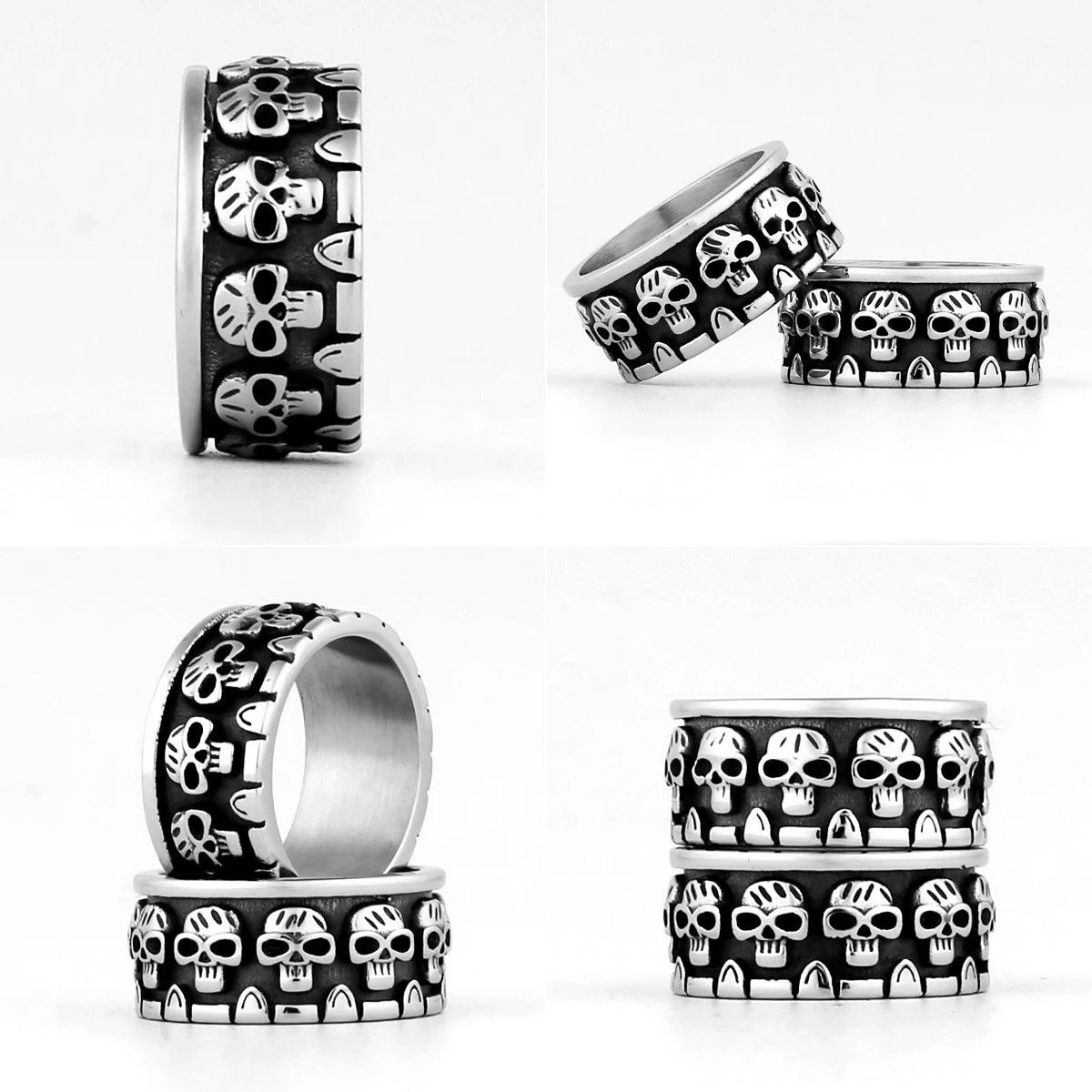 Vintage Unique Skull Ring Size 44 - 4 Thumbnail