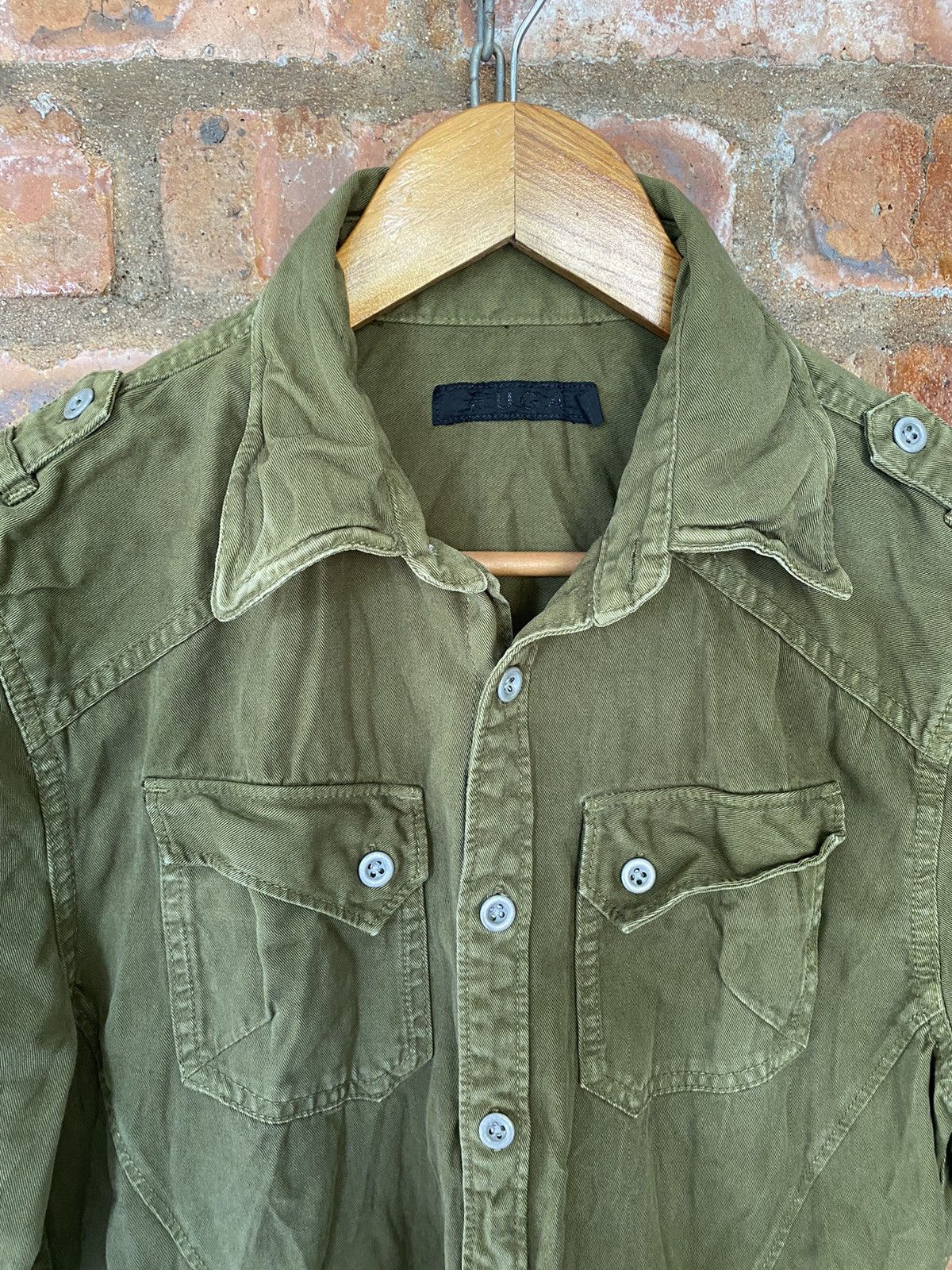 Le Grande Bleu (L.G.B.) 2000s FUGA military slang pocket shirt Size US S / EU 44-46 / 1 - 5 Thumbnail