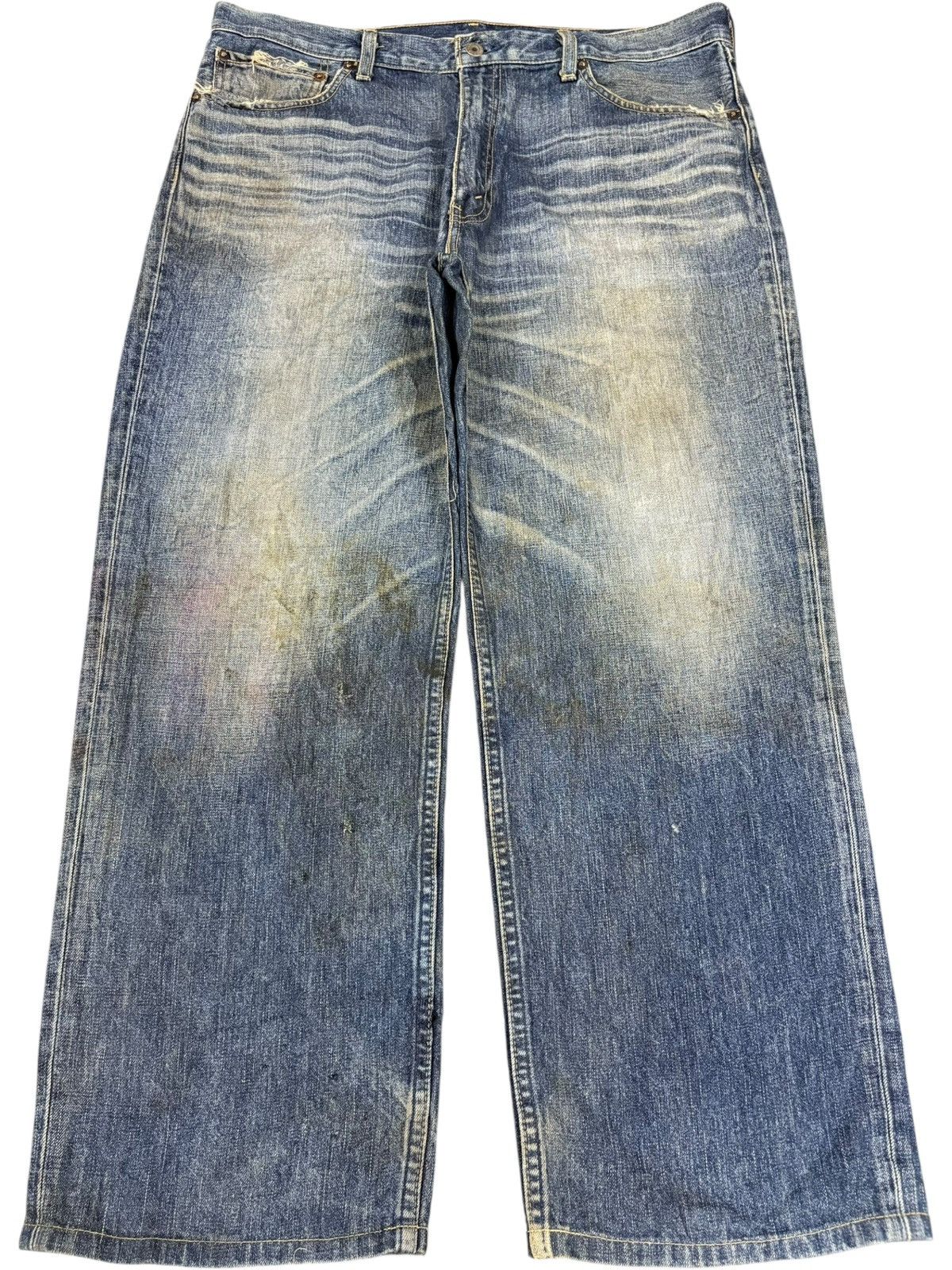 Levi's Vintage 90s Levis 502 Mud Wash Distressed Baggy Jeans Size US 38 / EU 54 - 1 Thumbnail