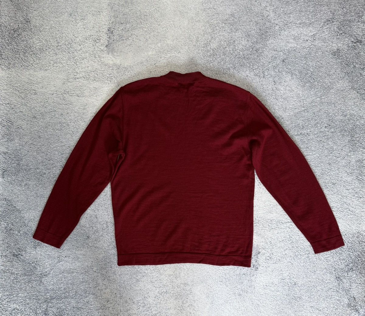 Ermenegildo Zegna ZEGNA SPORT 100% Wool Sweater Pullover Men M Burgundy Italy Size US M / EU 48-50 / 2 - 6 Thumbnail