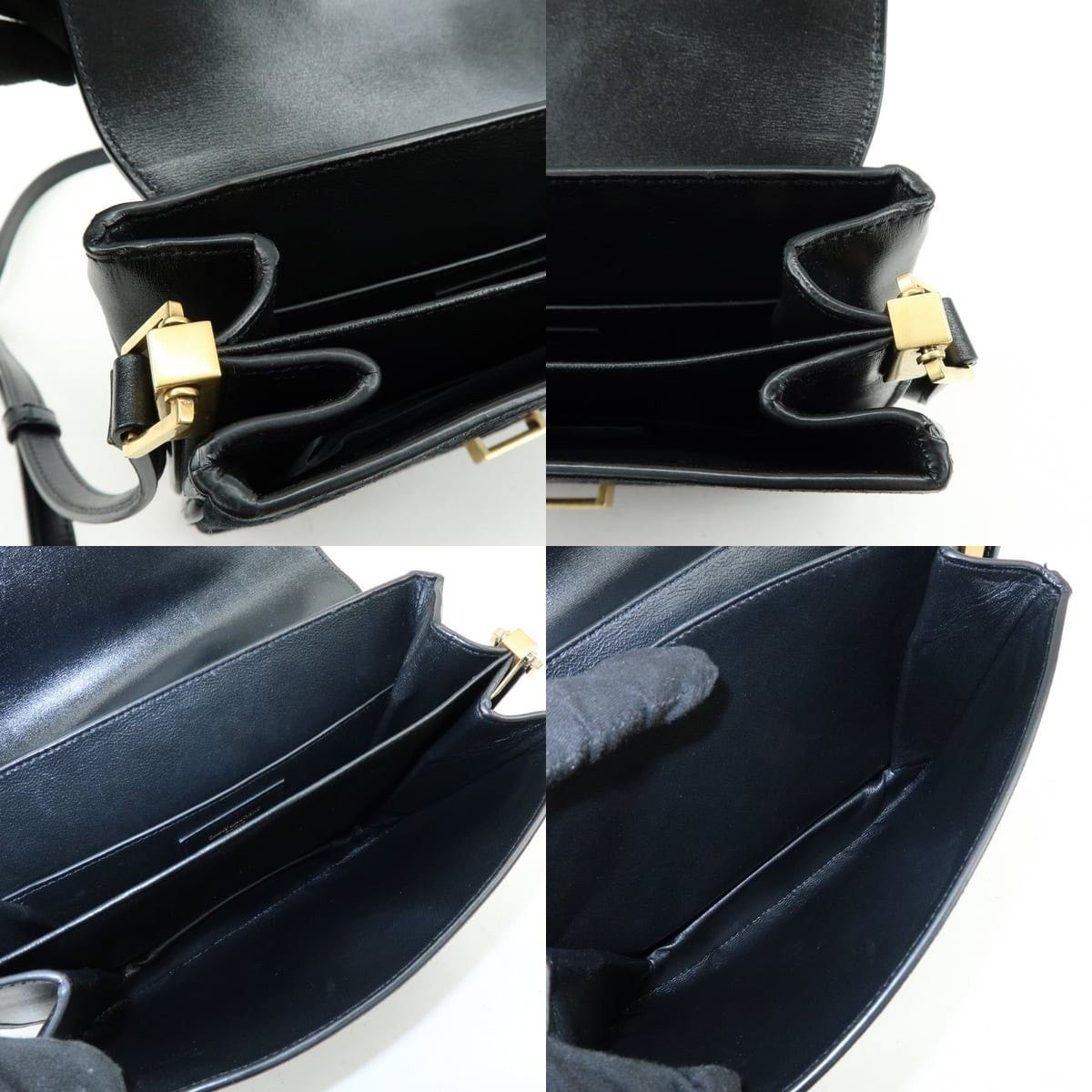 Saint Laurent Paris Saint Laurent Monogram Suede Shoulder Bag Black Size ONE SIZE - 7 Thumbnail