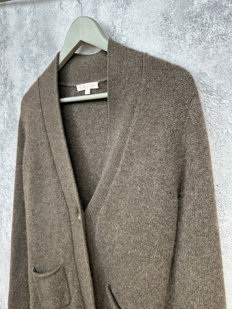 Other Cashmere Polo Club V-Neck Cardigan 100% Cashmere Taupe Size L / US 10 / IT 46 - 5 Thumbnail