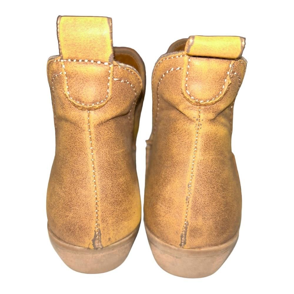 Designer Faux Leather Tan Booties Size 6.5 Size US 6.5 / IT 36.5 - 4 Thumbnail