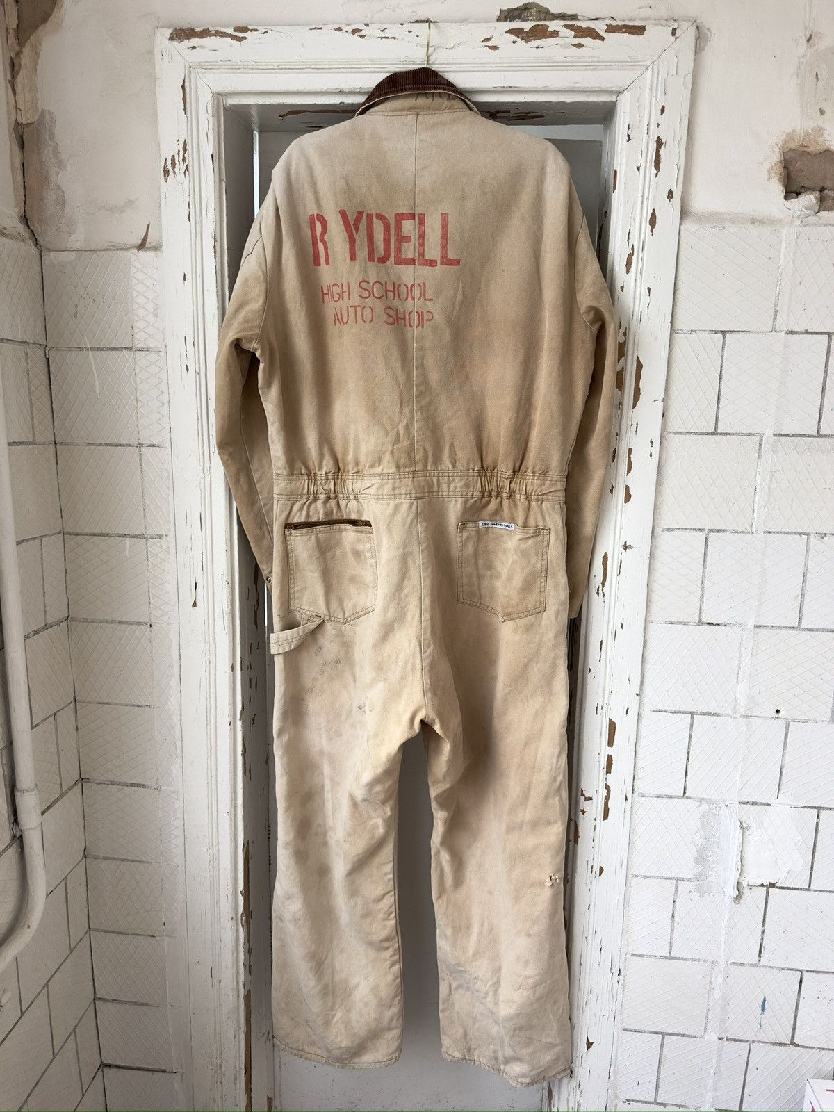 Carhartt Vintage Carhartt Style Beige Worn Carpenter Men’s Overalls Size US 34 / EU 50 - 1 Thumbnail