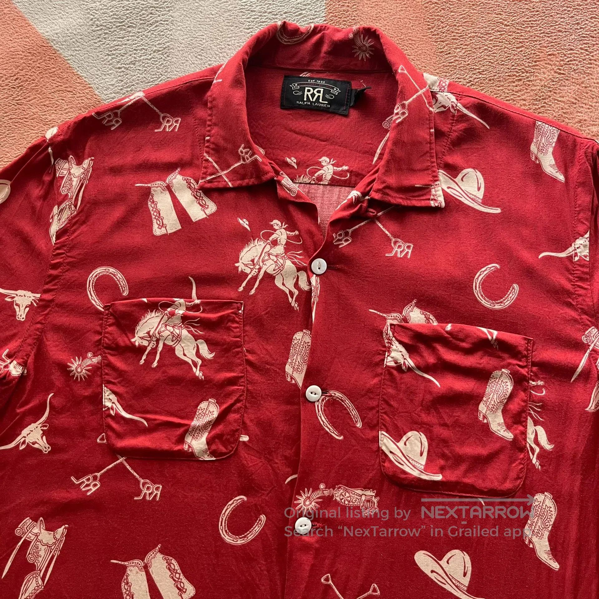 RRL Ralph Lauren RRL Ralph Lauren Double RL Short Sleeve Shirt. Size US S / EU 44-46 / 1 - 3 Thumbnail