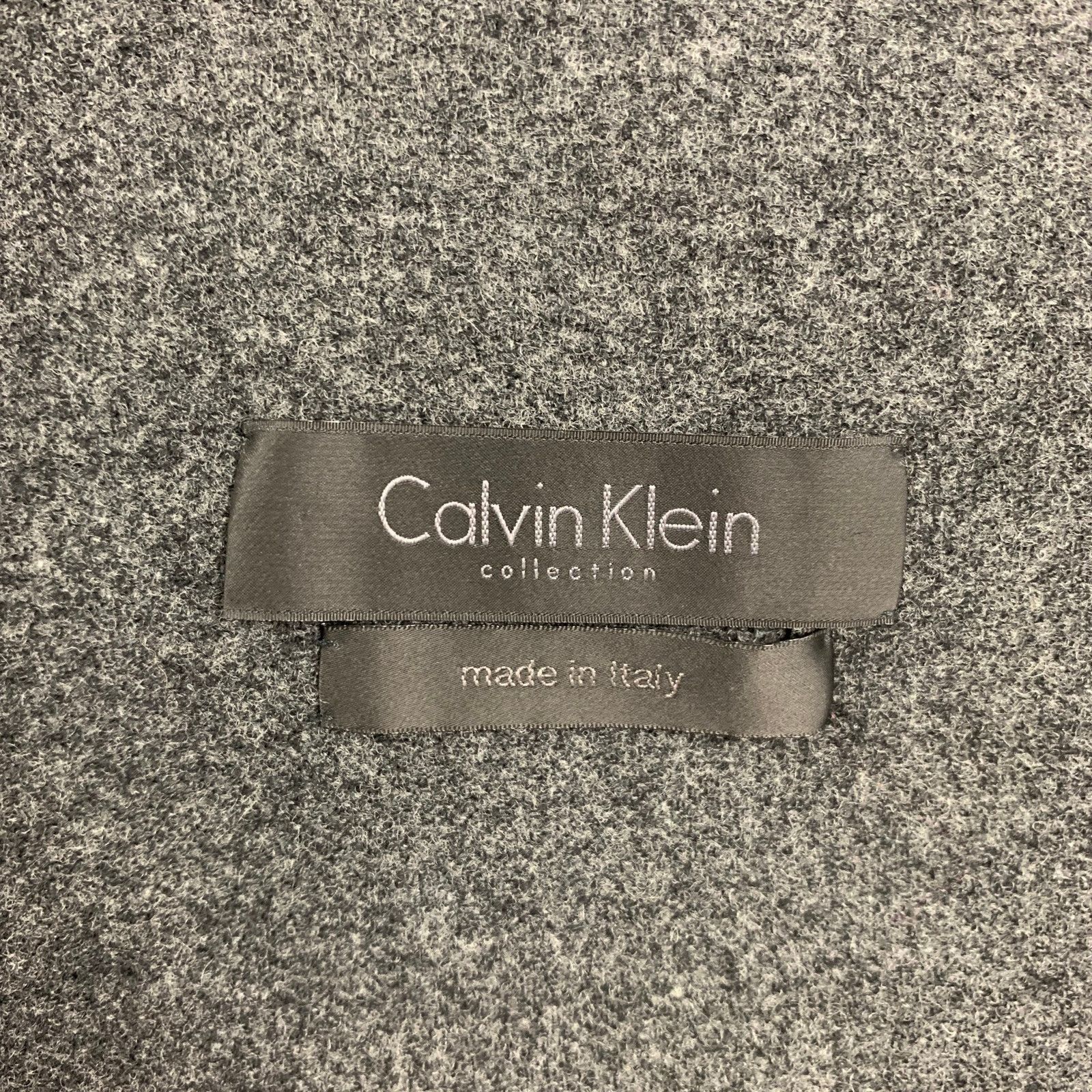 Calvin Klein Size 42 Grey Charcoal Wool Notch Lapel Sport Coat Size 42R - 4 Thumbnail