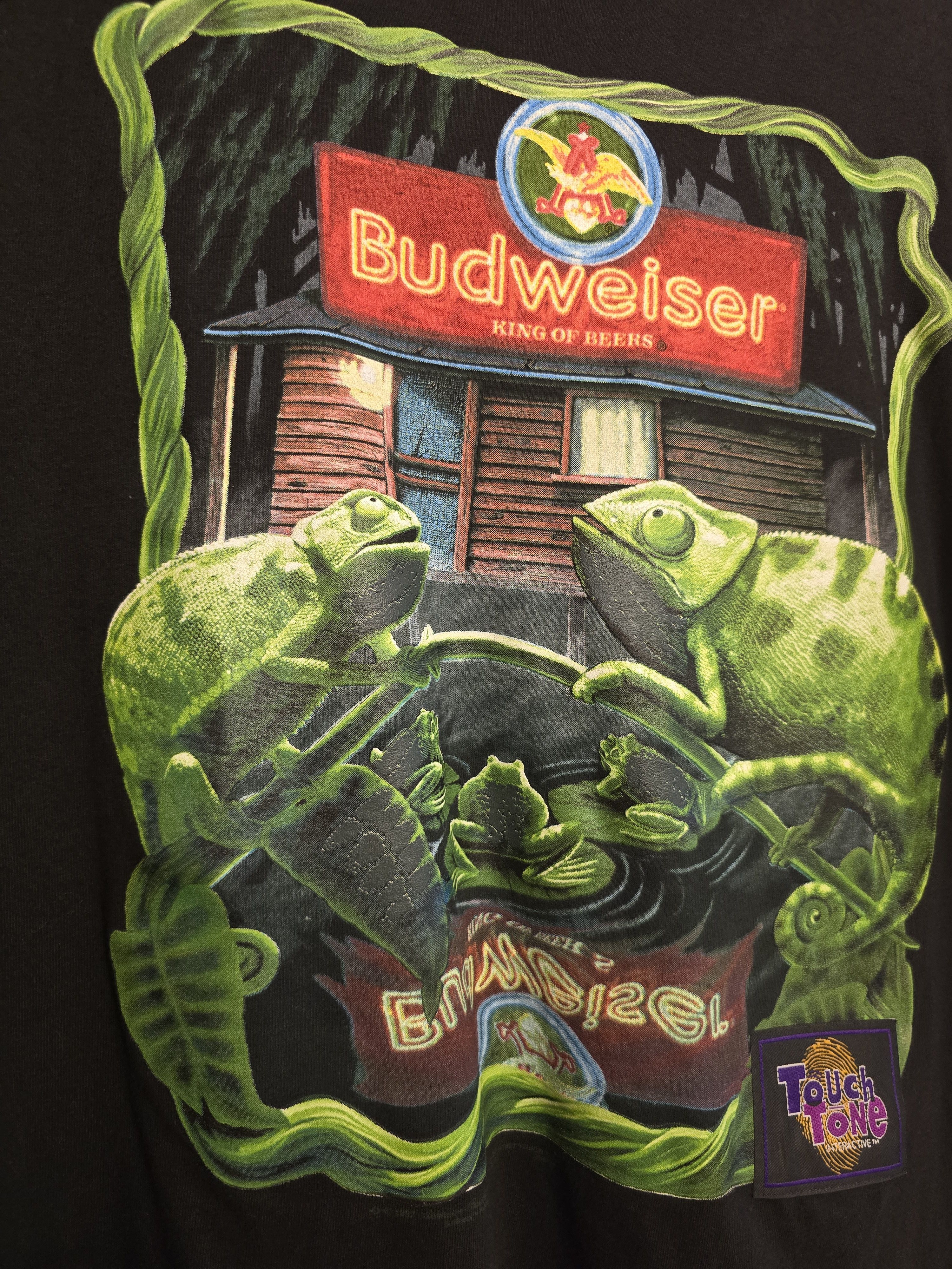 Budweiser × Vintage Vintage 90s Budweiser Iguana Tee Size US XL / EU 56 / 4 - 2 Thumbnail