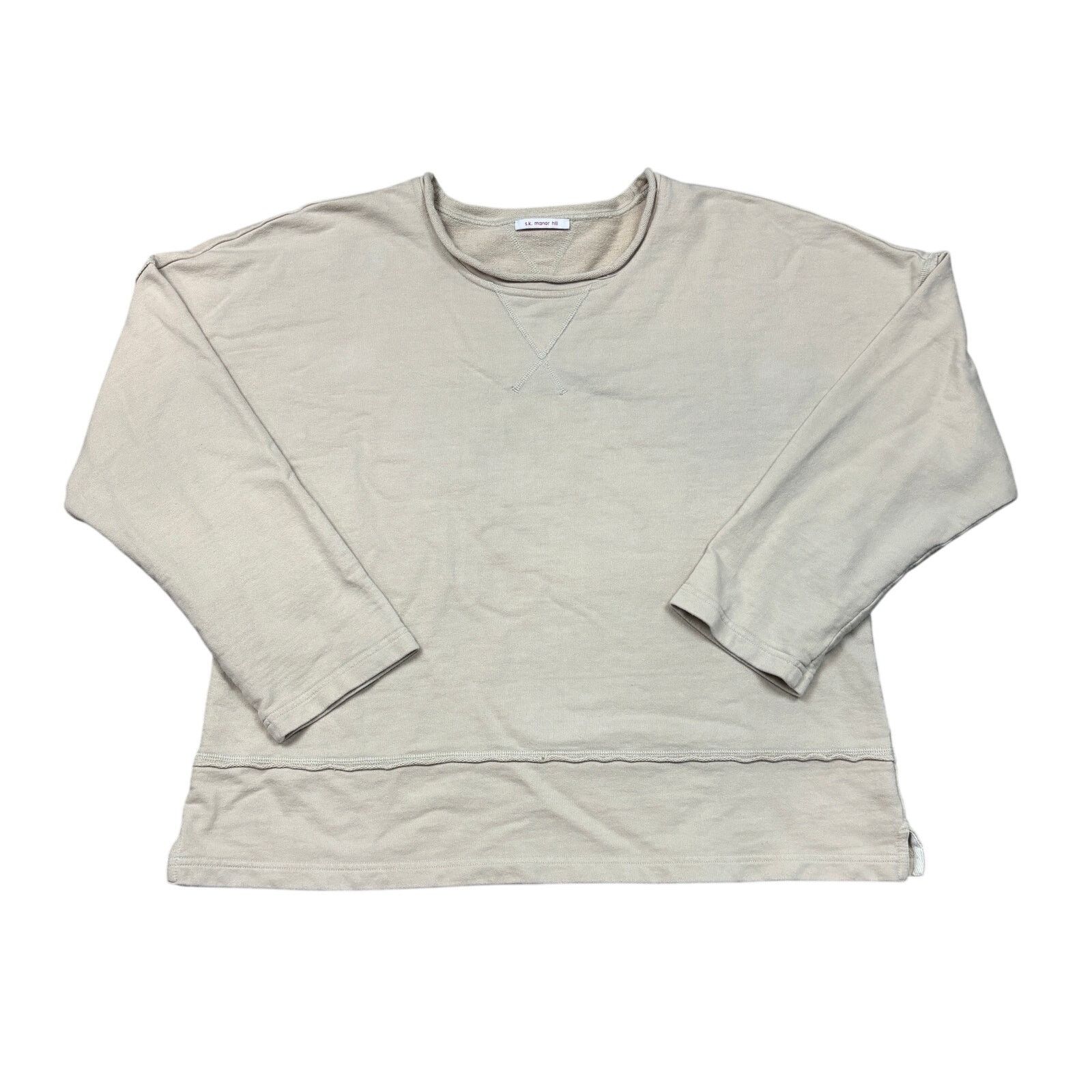 s.k. manor hill S.K. Manor Hill French Terry Oversized Crew Sweatshirt Med Size US M / EU 48-50 / 2 - 1 Thumbnail