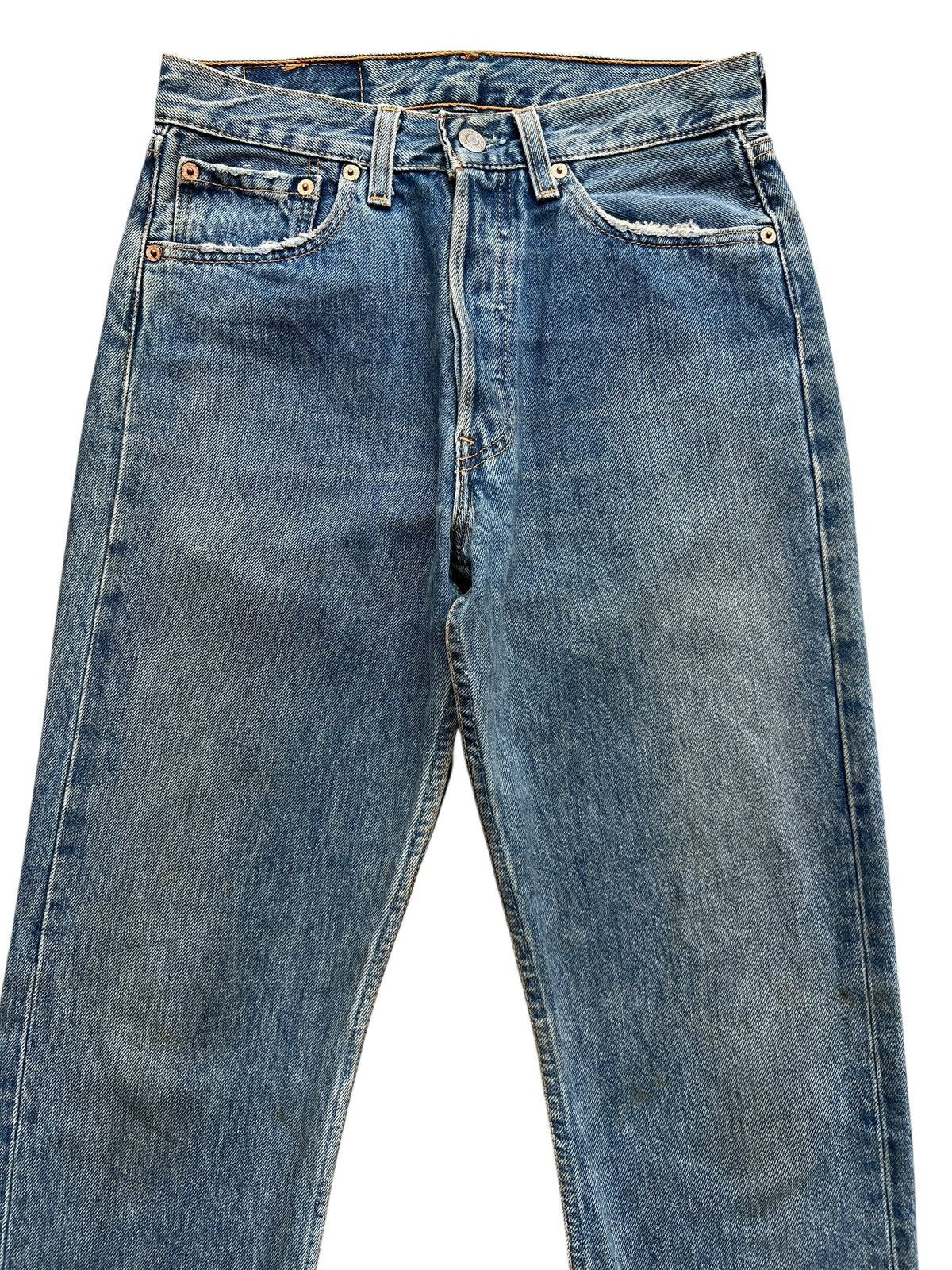 Levi's Vintage 90s Levi’s 501 Stone Wash Denim Jeans 27x28.5 Size 27" / US 4 / IT 40 - 4 Thumbnail