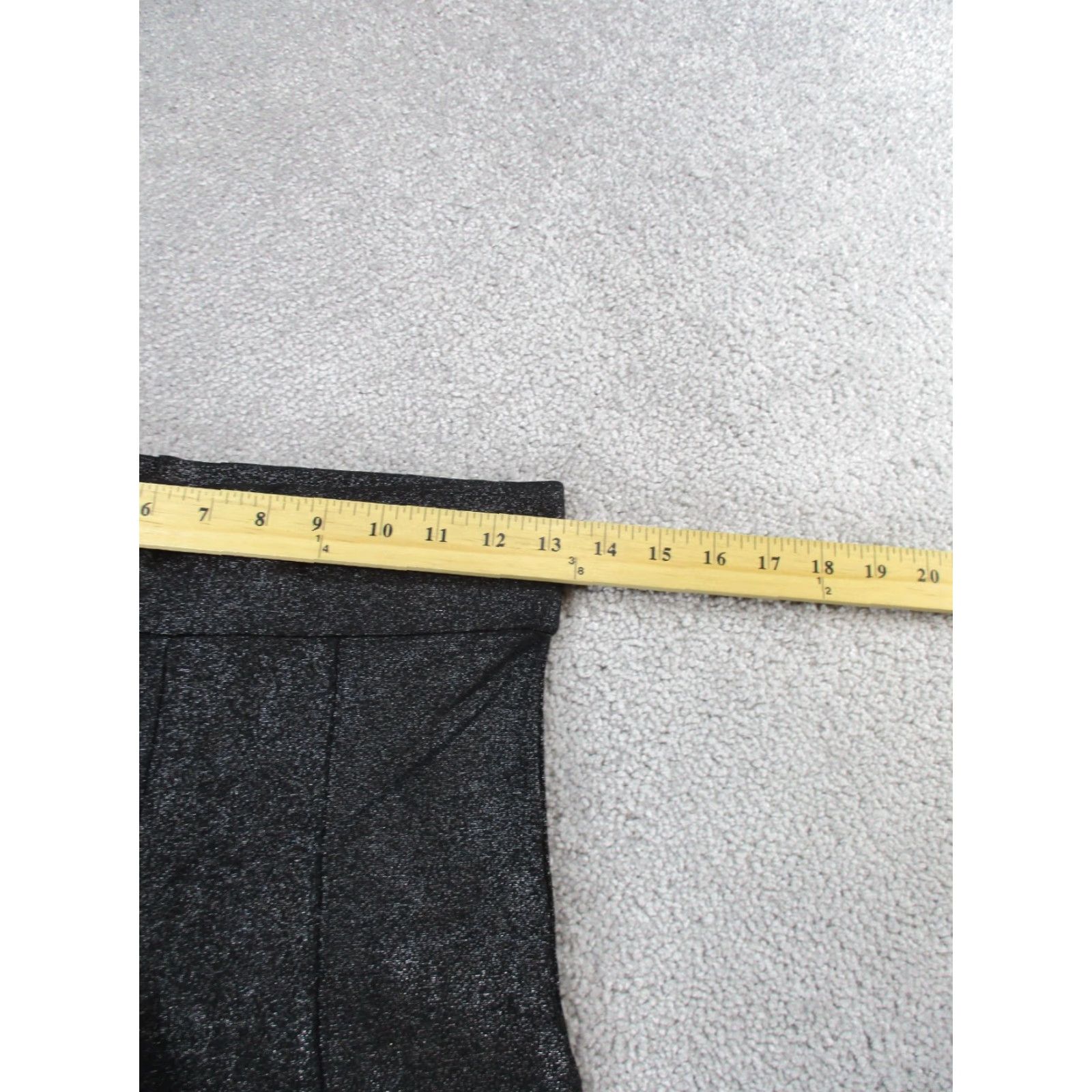 Zara Zara Basic Leggings Womens Small Black Glitter Size 28" / US 6 / IT 42 - 6 Thumbnail