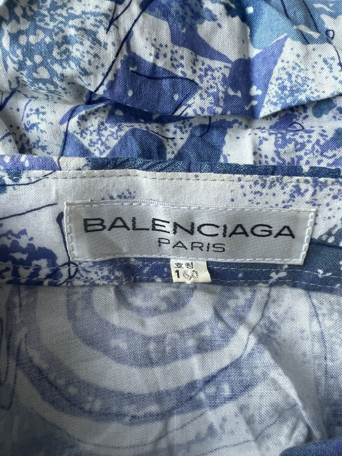 Balenciaga Vintage 1980s Balenciaga Pop Art Psychedelic Rayon Shirt Size US M / EU 48-50 / 2 - 6 Thumbnail
