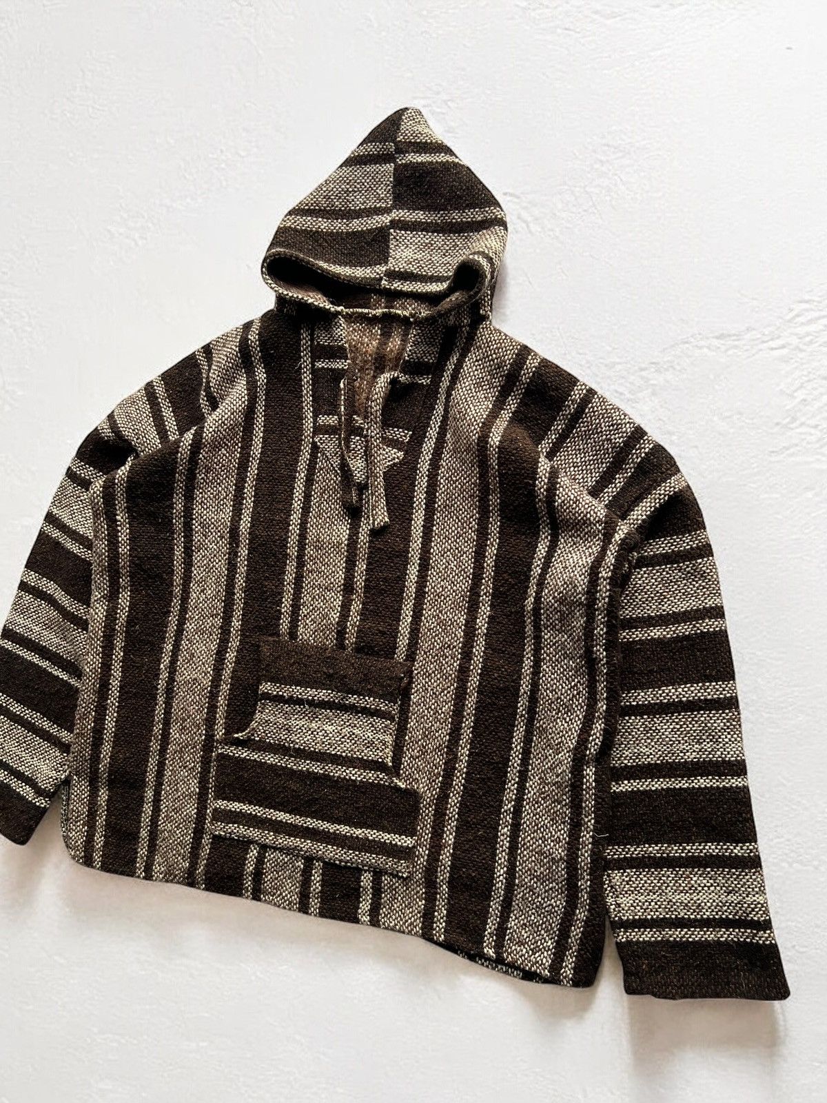 Designer × Japanese Brand × Vintage Vintage Baja Joe Mexican Threads Poncho Knitted Hoodie Size US M / EU 48-50 / 2 - 2 Thumbnail
