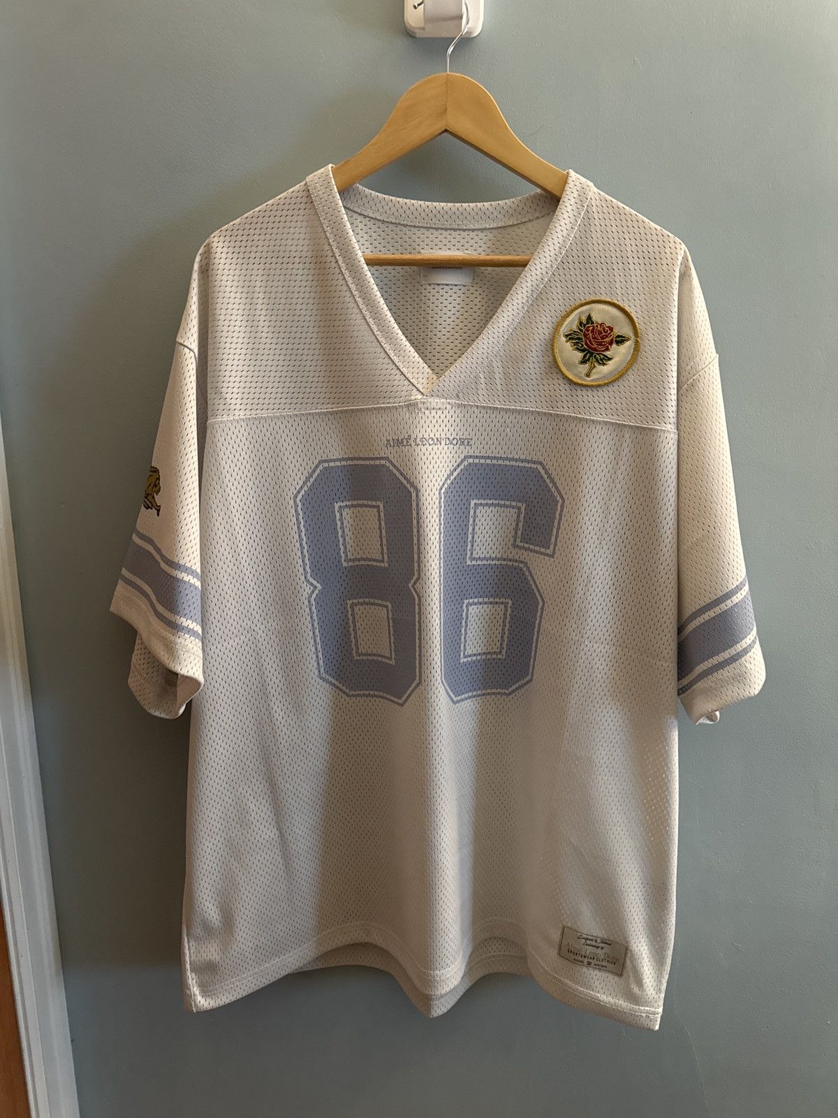Aime Leon Dore Aime Leon Dore Team Football Jersey Cream XL | Grailed