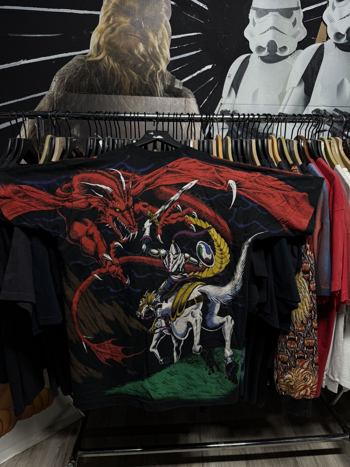 Vintage Vintage 1993 Liquid Blue Dragon AOP T-Shirt Rare XLarge Size US XL / EU 56 / 4 - 13 Thumbnail