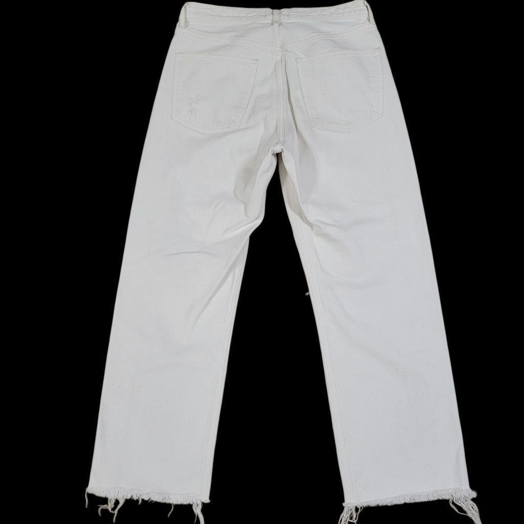 Agolde Agolde Women Distressed Raw Hem Cotton Straight Button-Fly Size 28" / US 6 / IT 42 - 2 Thumbnail