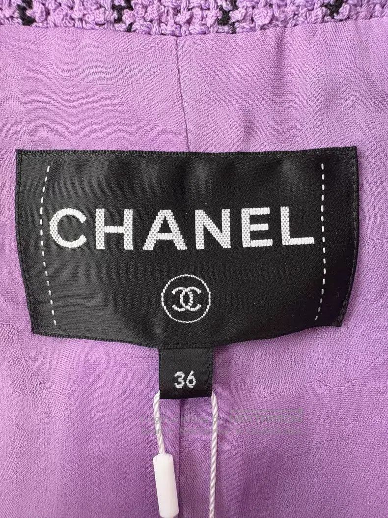 Chanel Chanel Purple plaid double C leather chain diamond buckle Size XS / US 0-2 / IT 36-38 - 6 Thumbnail