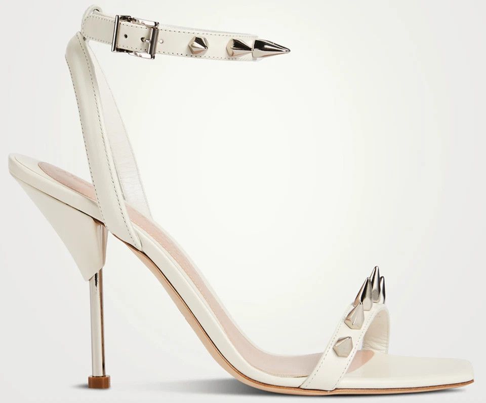 Alexander McQueen o1w1db10925 Punk Sandals in White Size US 7.5 / IT 37.5 - 2 Thumbnail