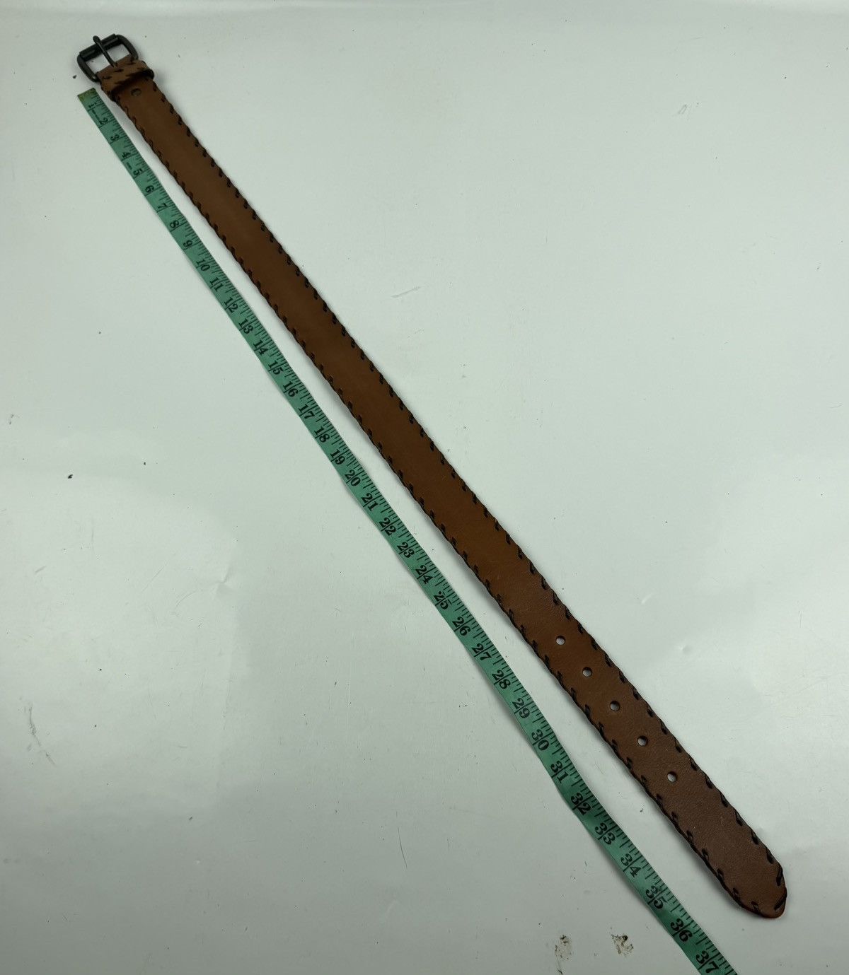 Japanese Brand rare design genuine leather belt tc50 Size 32 - 5 Thumbnail