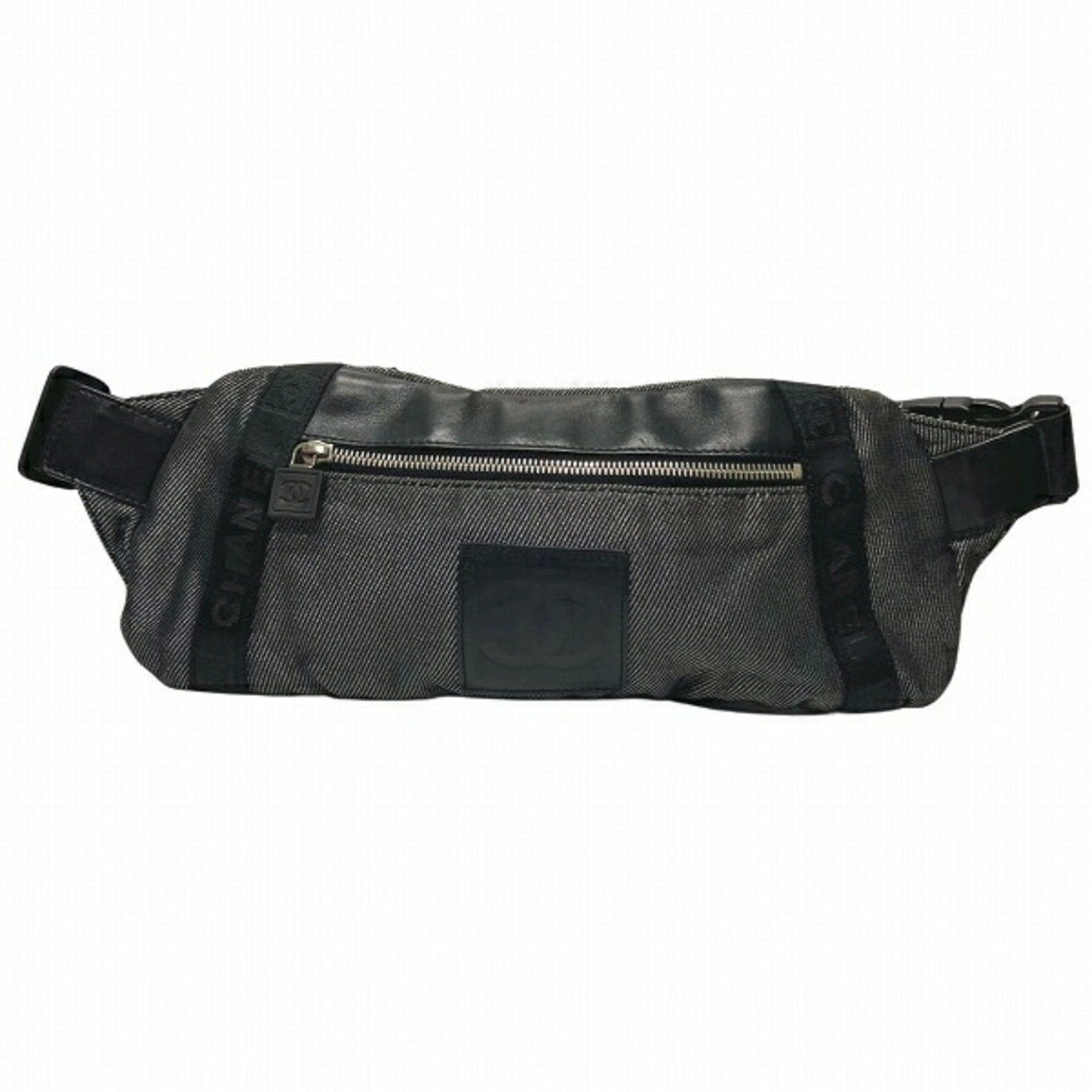 image of Chanel Sports Bag Body Waist Pouch Ladies in Black, Women's