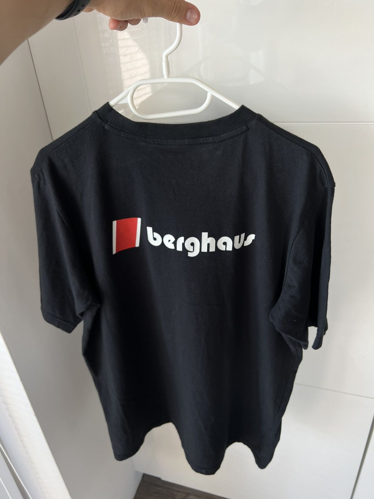 Berghaus Berghaus Big Logo Gorpcore Pima Cotton Black T-Shirt Size US XL / EU 56 / 4 - 10 Thumbnail