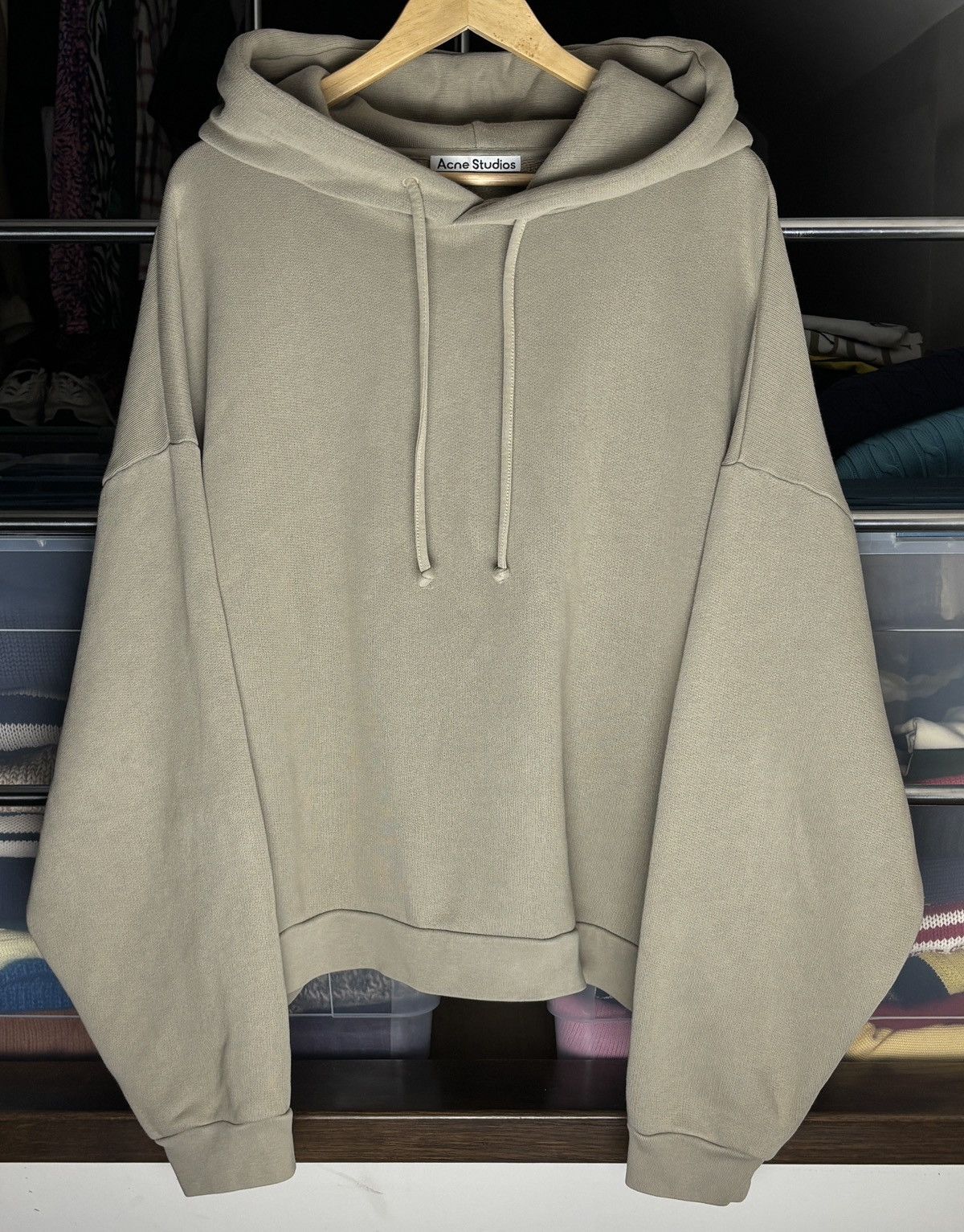 Acne Studios Acne Studios Fester Cropped Oversized Hoodie Sweatshirt Size US M / EU 48-50 / 2 - 1 Thumbnail