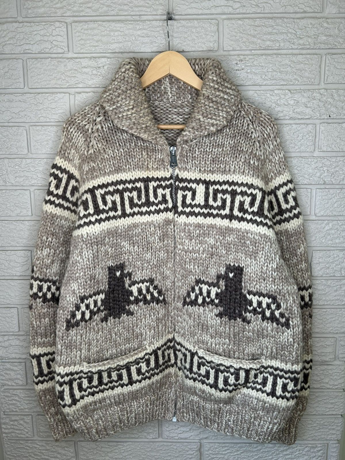 Vintage Vintage 60s Revere Zip Cardigan 3 Pocket Wool Sweater