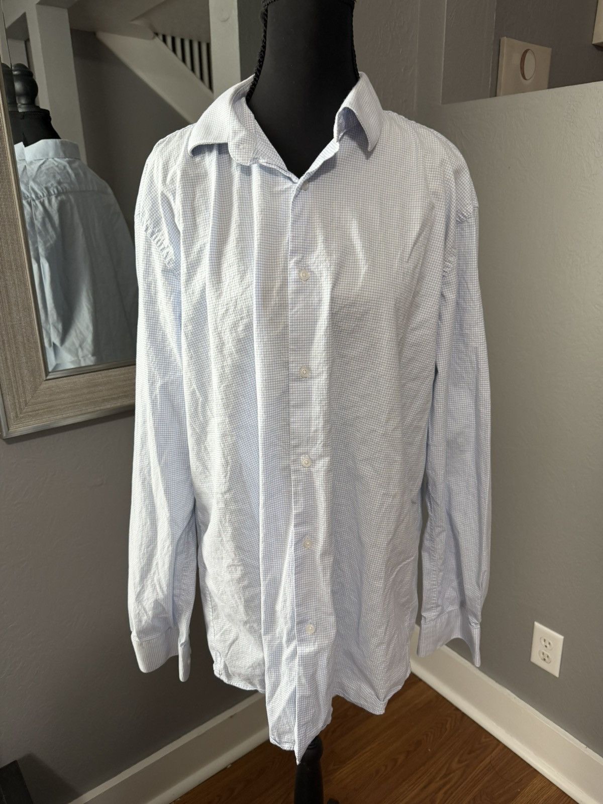 Bloomingdale's Bloomingdale’s Slim Fit Checkered Button Down Shirt XL Size US XL / EU 56 / 4 - 2 Thumbnail