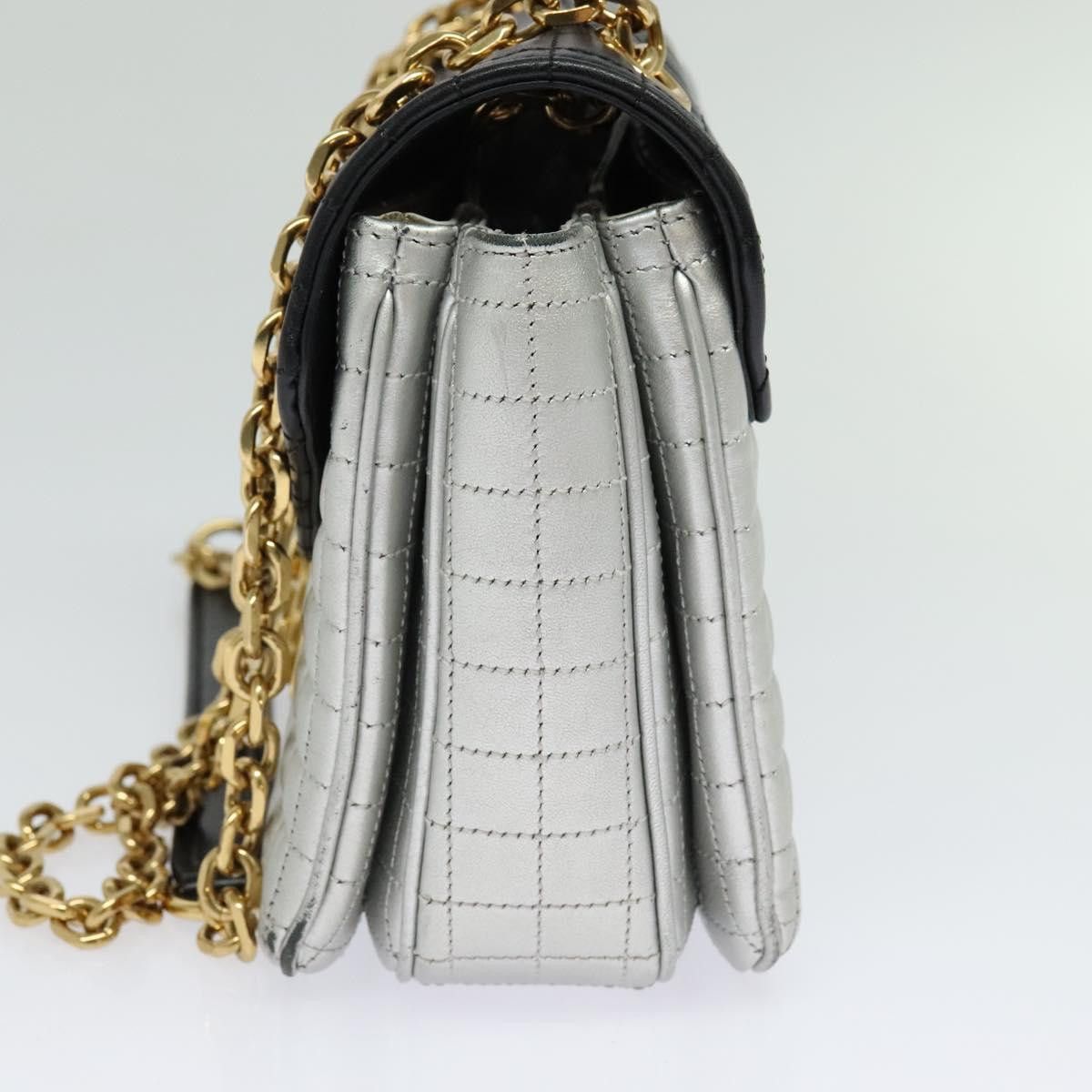 Celine CELINE Chain Shoulder Bag Leather Silver Black Gold Size ONE SIZE - 5 Thumbnail