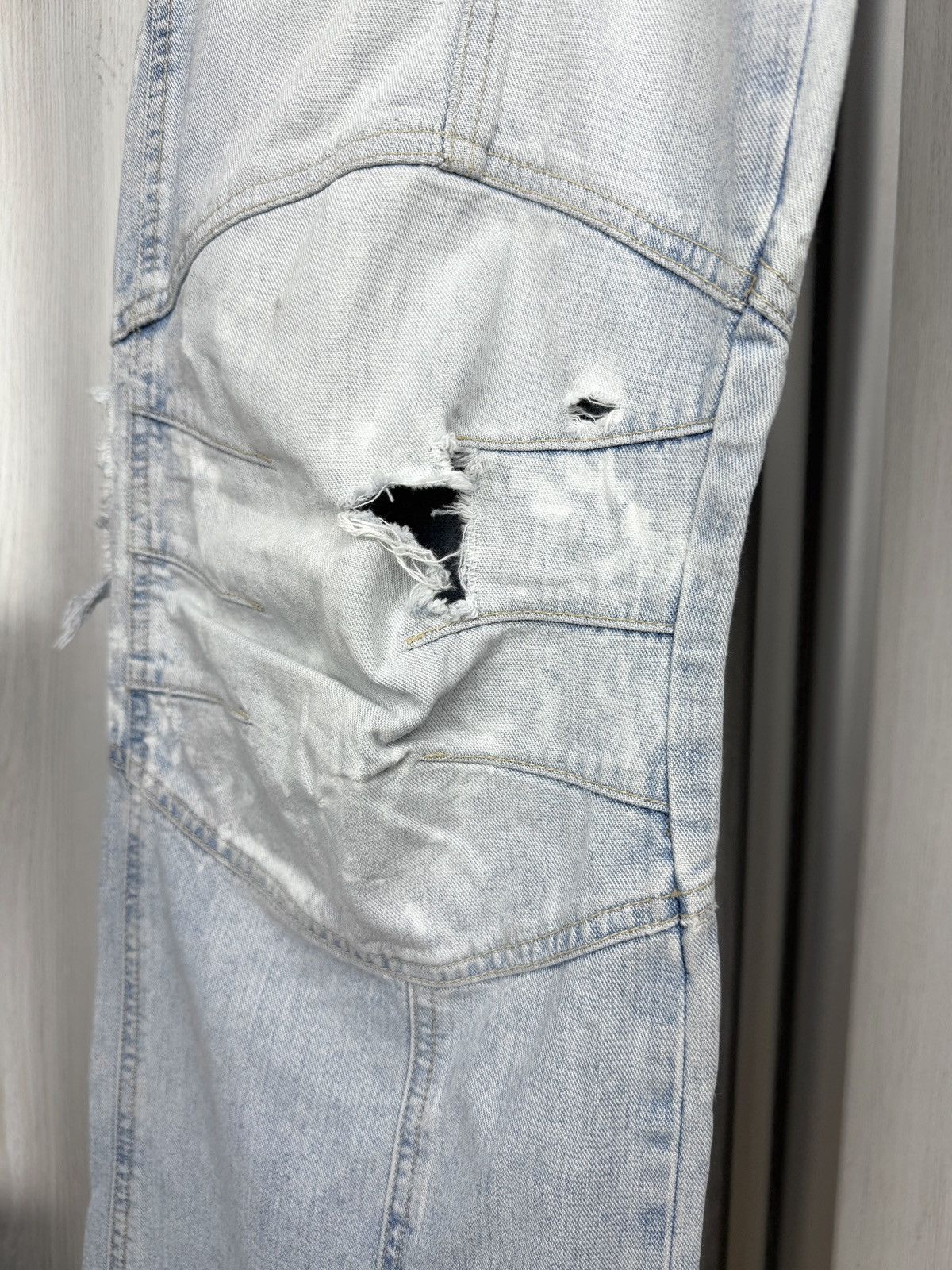 Vintage FISHBONE Vintage y2k blue baggy double knee distressed pants Size US 34 / EU 50 - 5 Thumbnail