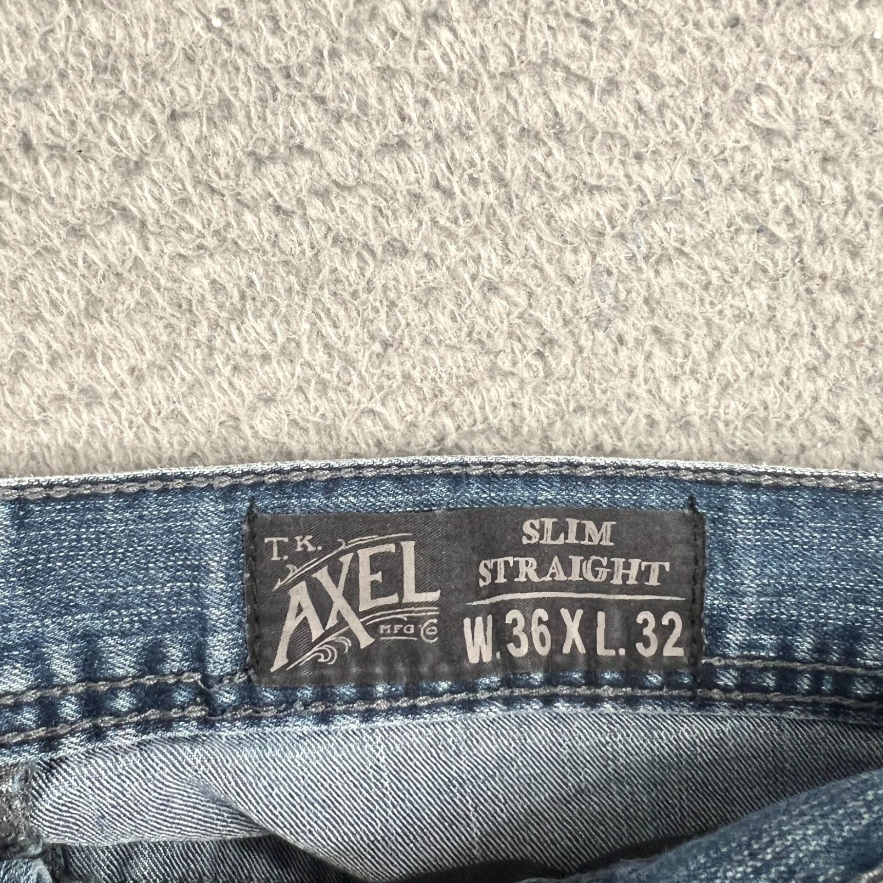 Vintage VINTAGE TK AXEL Men's Jeans Slim Straight Blue 36x32 Regular Denim 5-Pocket Stretch Casual Mens Size US 36 / EU 52 - 6 Thumbnail