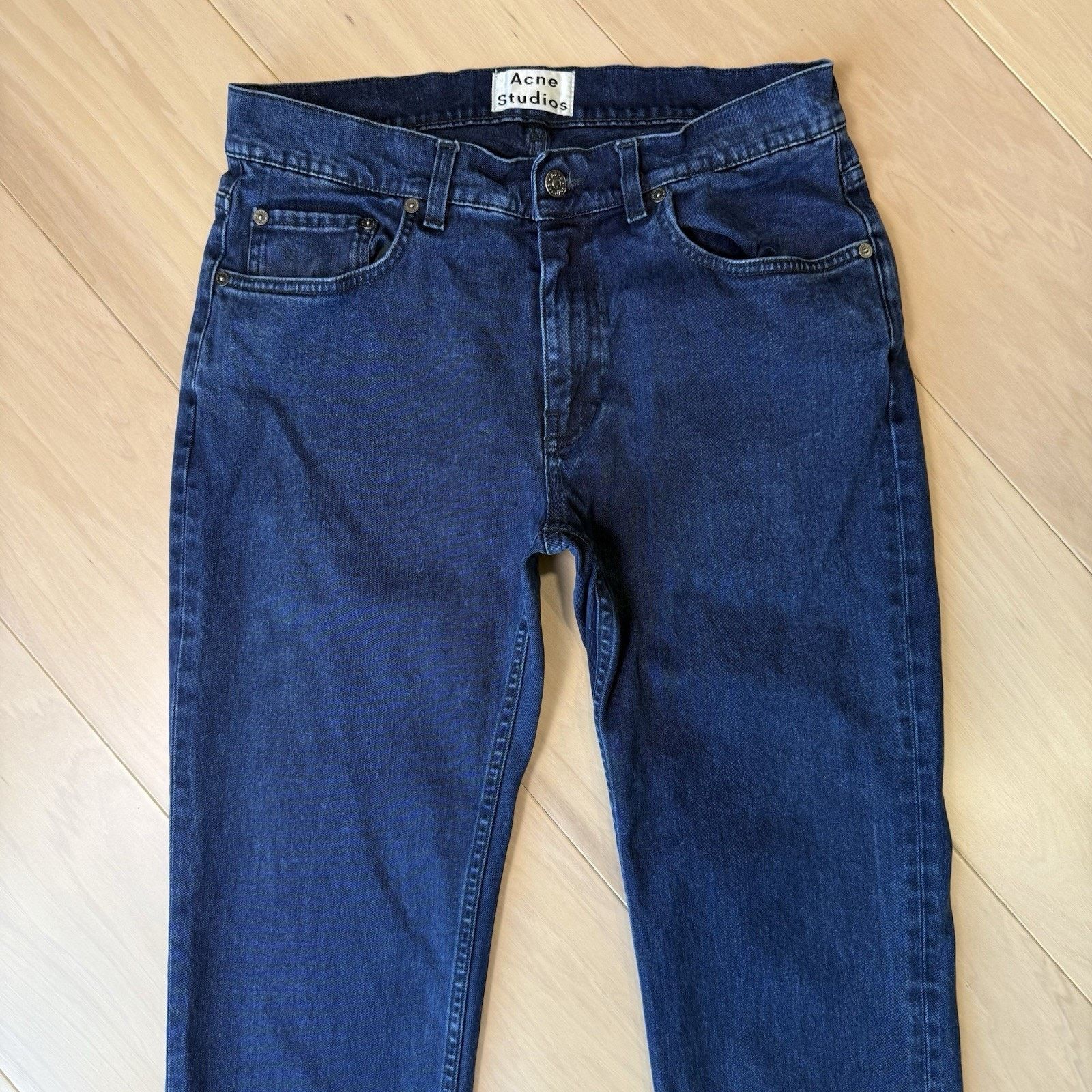 Acne Studios Acne Studios Jeans Blue Dark Wash Slim Straight Minimalist Size US 30 / EU 46 - 3 Thumbnail