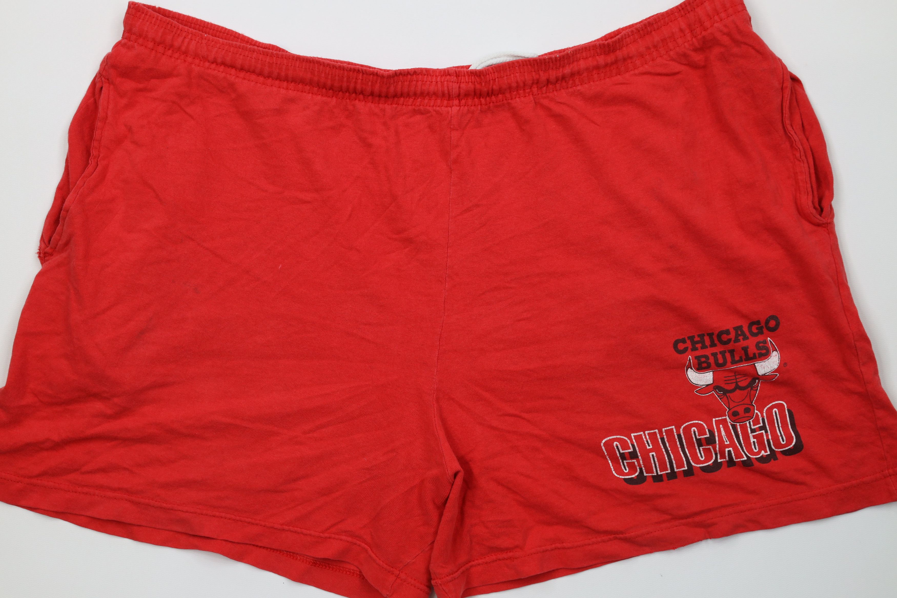Vintage Vintage 90s Chicago Bulls Basketball Shorts AS IS Red USA Size US 34 / EU 50 - 3 Thumbnail