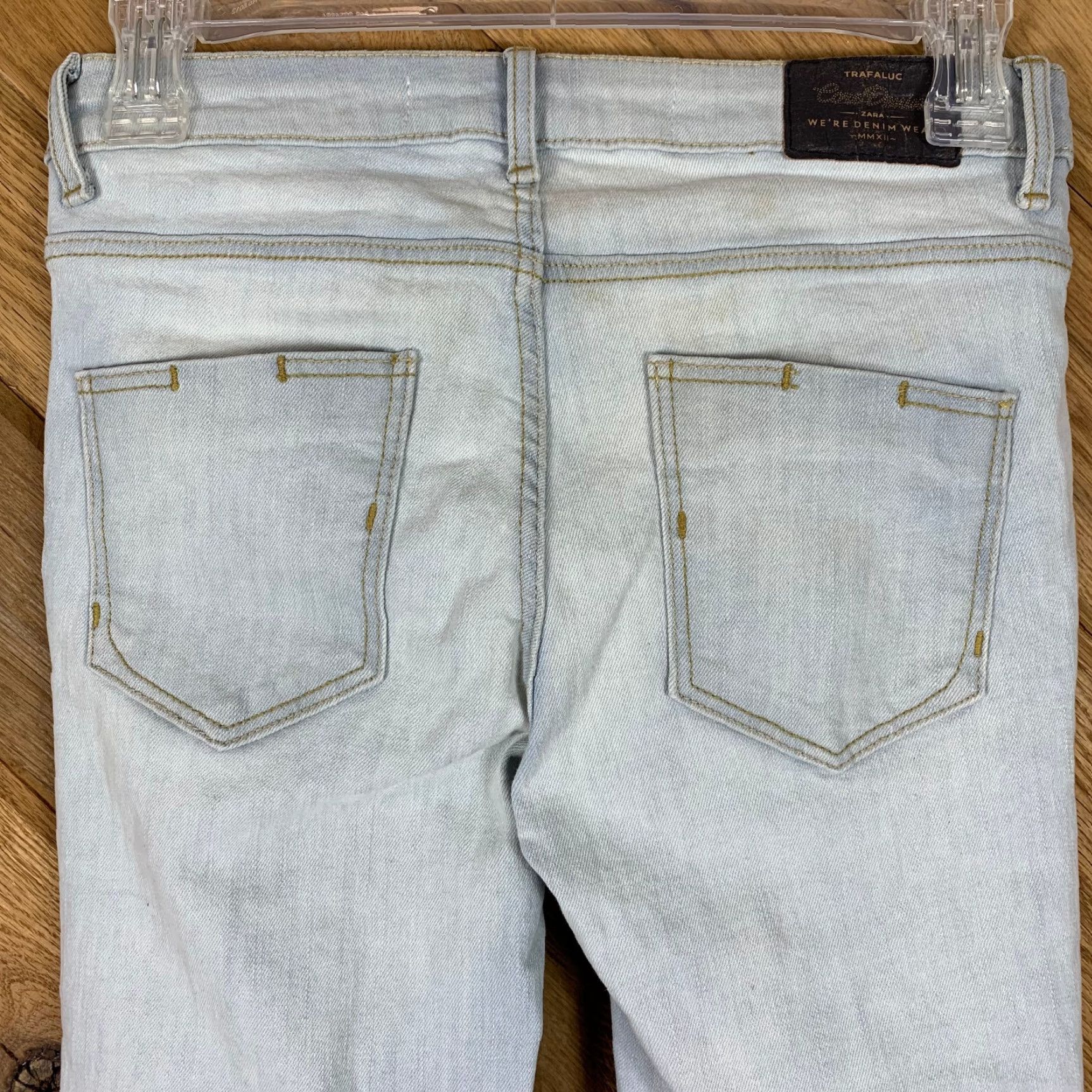 Zara Zara Trafaluc Womens Size 02 Slim Denim Jeans Pockets Casual Pants Light Blue Jeans Womens Slim Denim Pockets Casual Light Blue 90s? Size 26" / US 2 / IT 38 - 4 Thumbnail