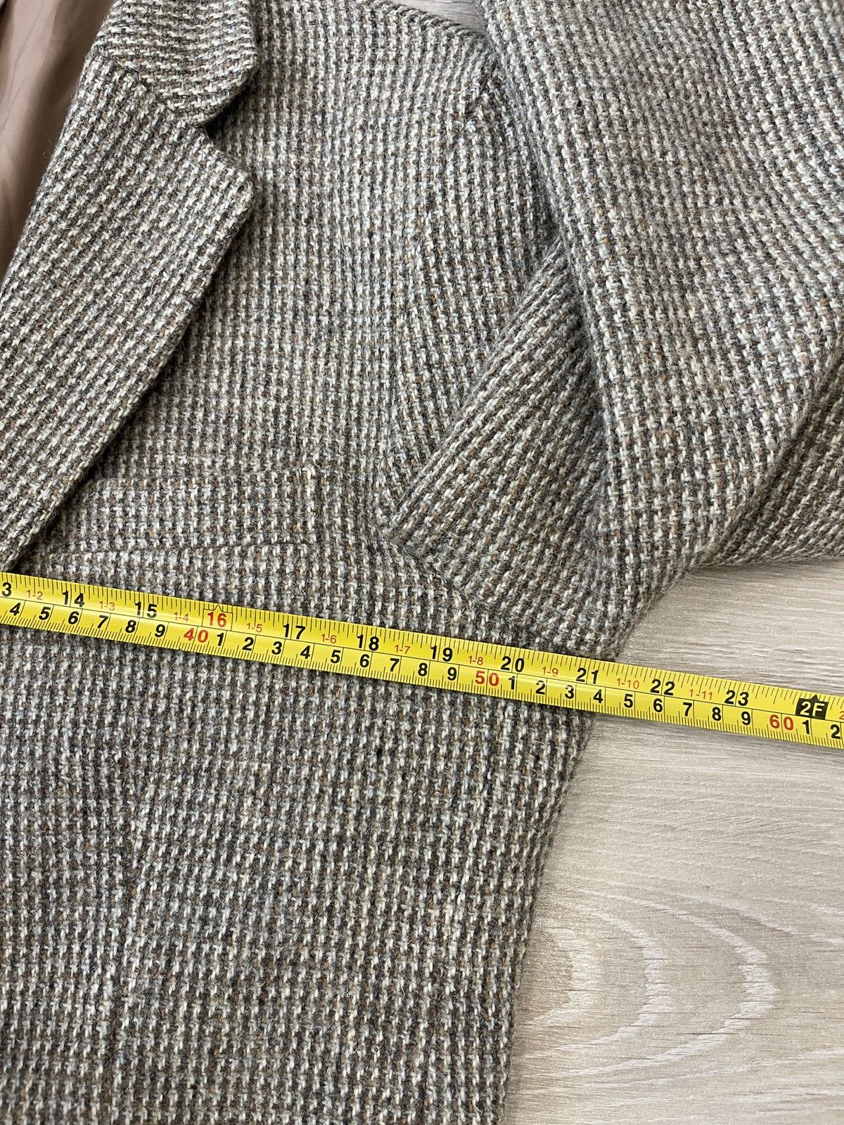 Harris Tweed 🔥Harris tweed wool blazer beige sport coat jacket 40L Size 40L - 17 Thumbnail