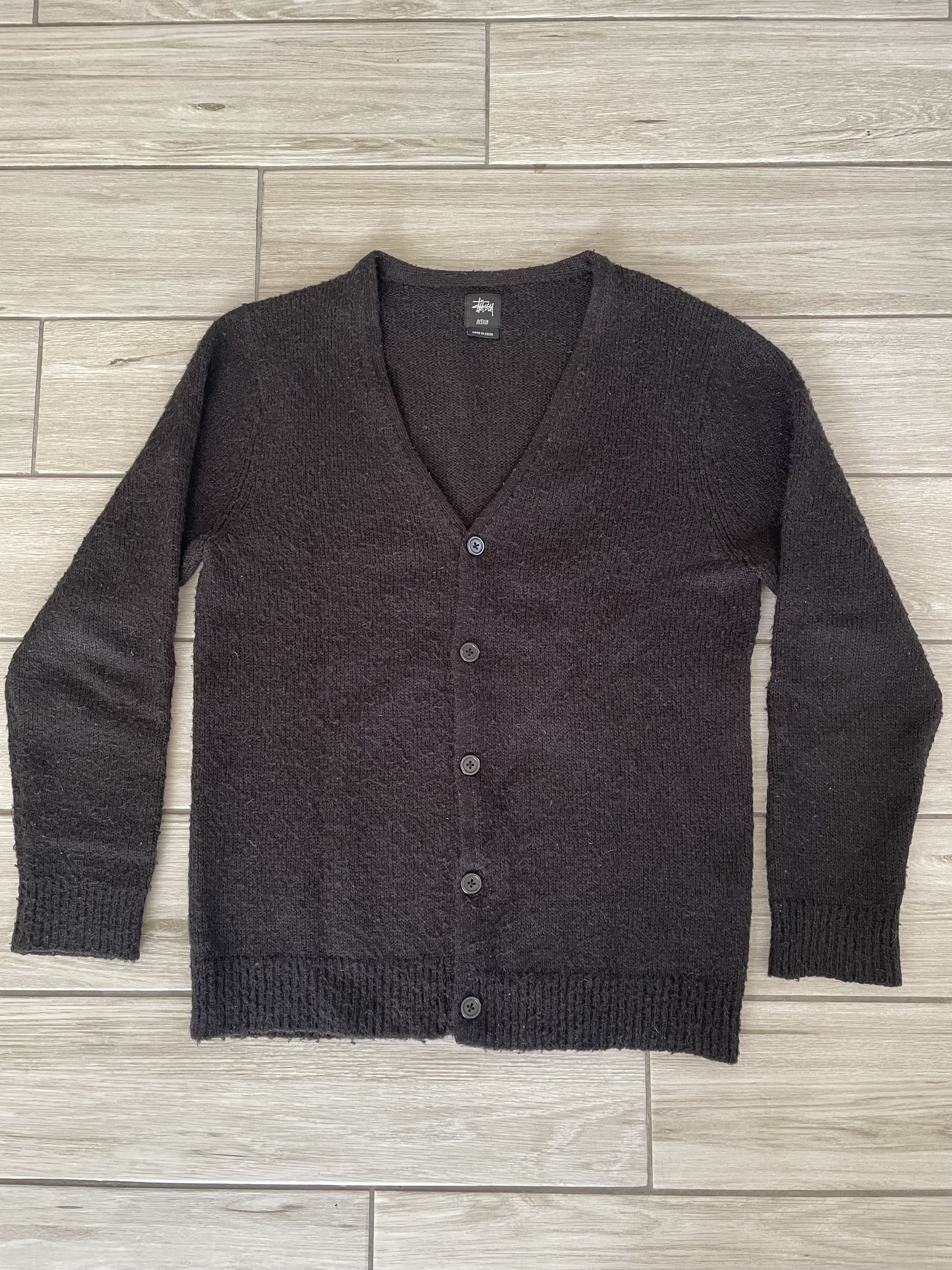 Stussy Stussy Mohair Cardigan Black Medium | Grailed