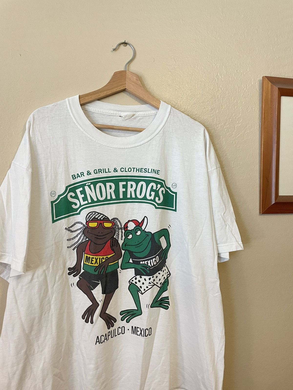 Vintage Vintage 90s Senior Frogs Bar Grill Mexico Reggae Shirt Size US XL / EU 56 / 4 - 1 Thumbnail